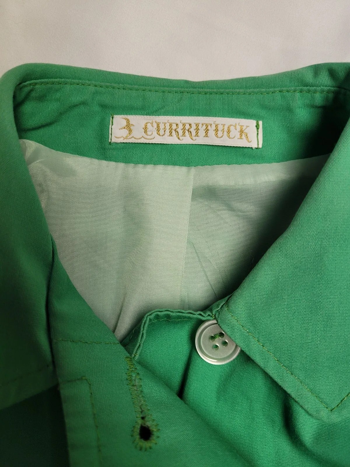 Vtg70s Linedtrench coat Green Currituck Outer Banks Collection by Jerold No Size