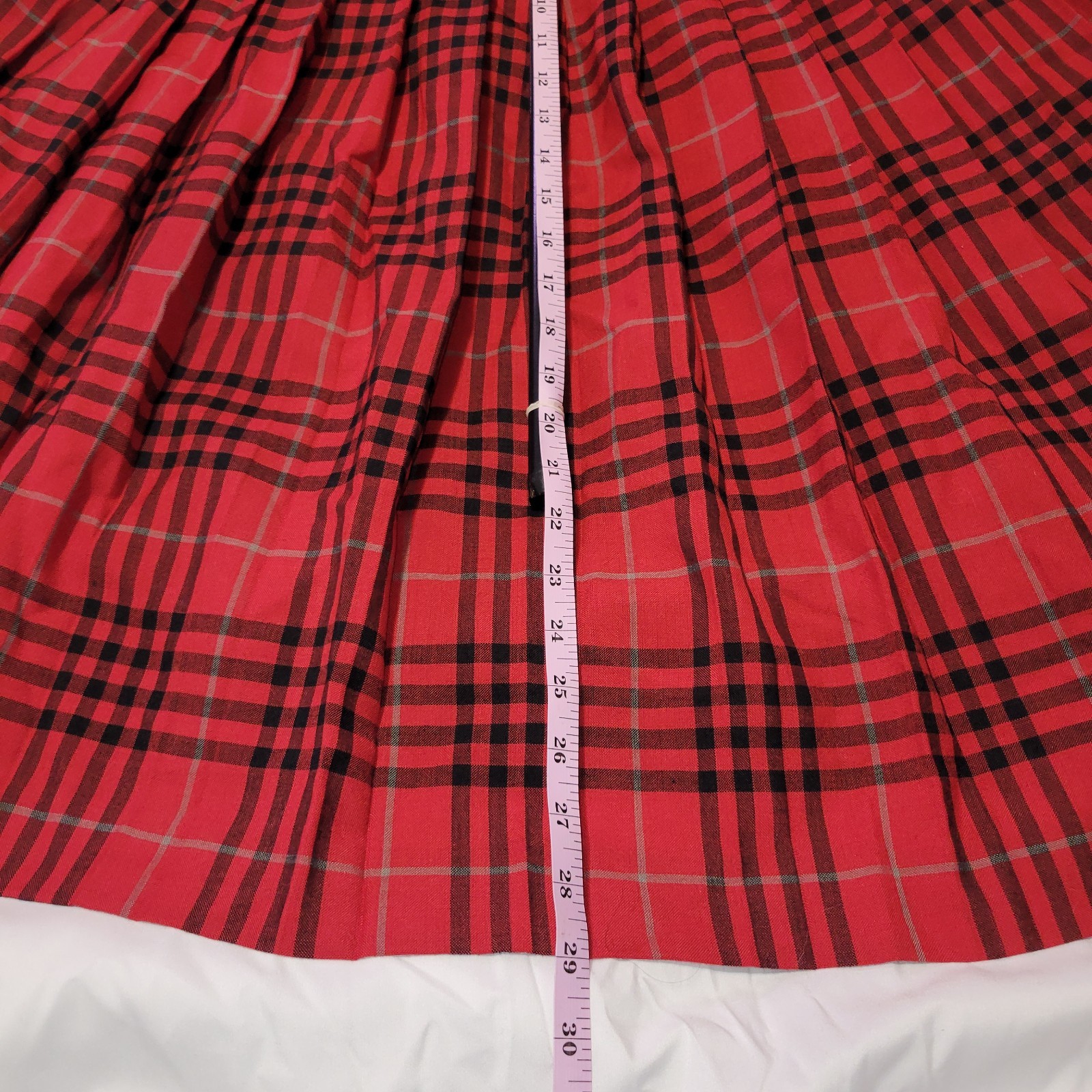 1070s Austin Hill, Aline, Plaid, Red, Skirt, Size 8 Vintage