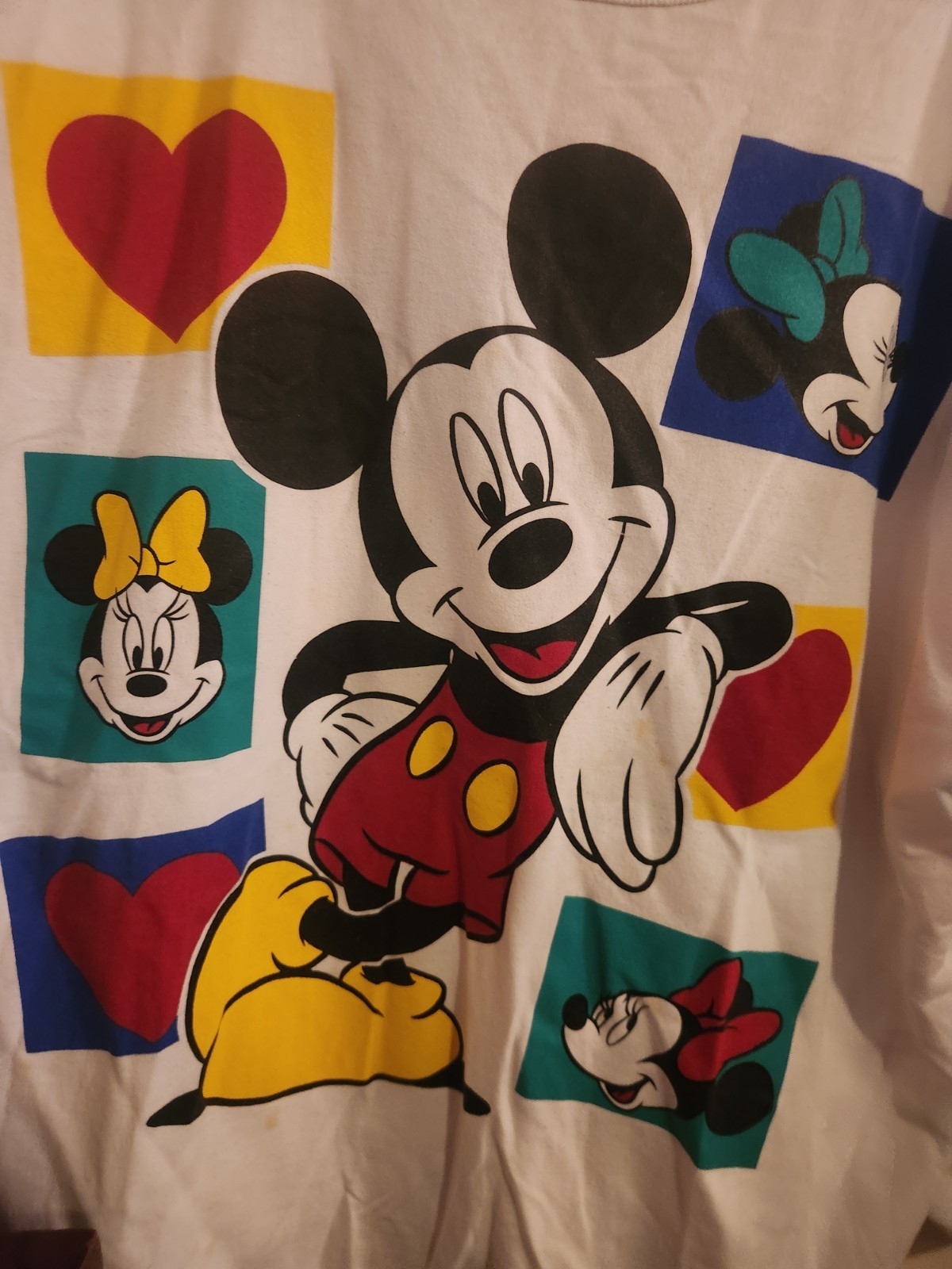 Vtg 90s Mickey Mouse T-shirt Mens 2XL Unlimited Land N Sea Cartoon AOP Disney