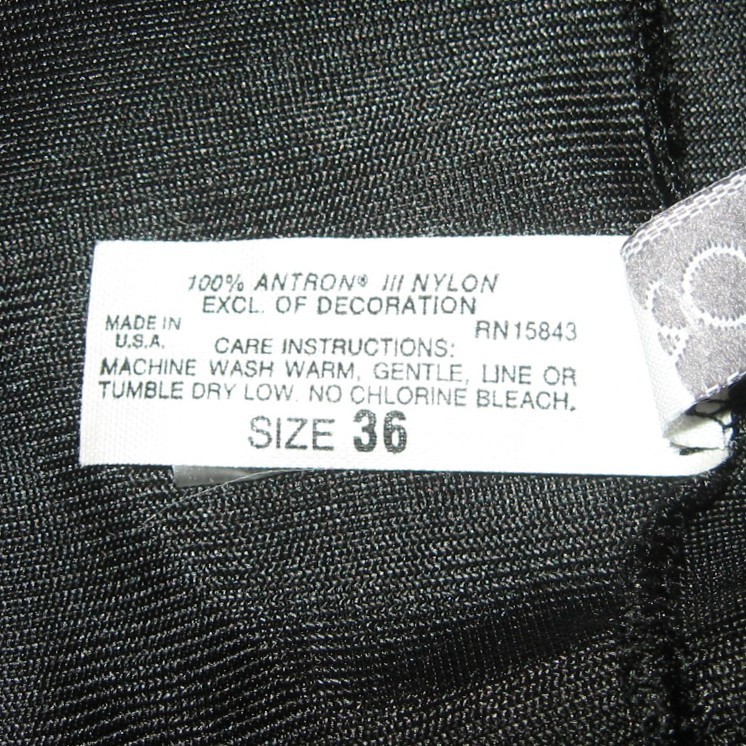Vintage Ashley Taylor Full Slip Size 36 Sexy Black Lace Antron III Nylon USA