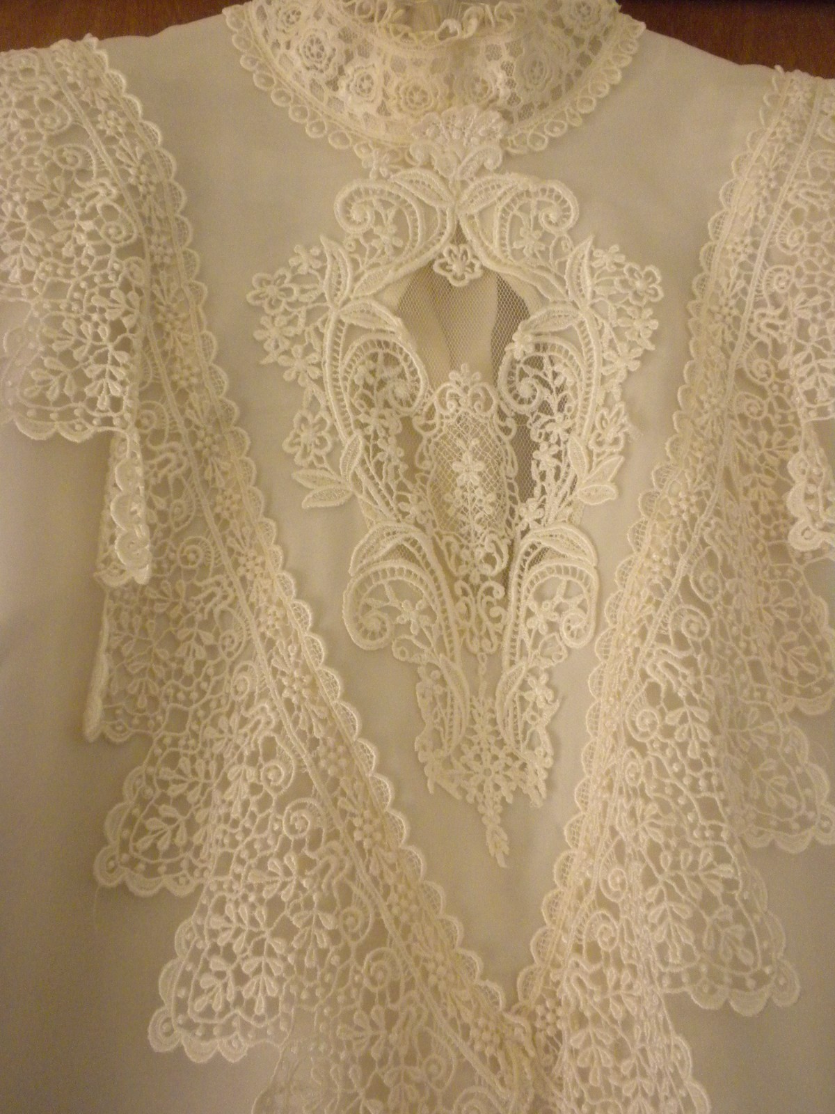 Scott McClintock Sportswear Vtg 80s Ecru Lace Victorian Blouse Prairie 10 Top