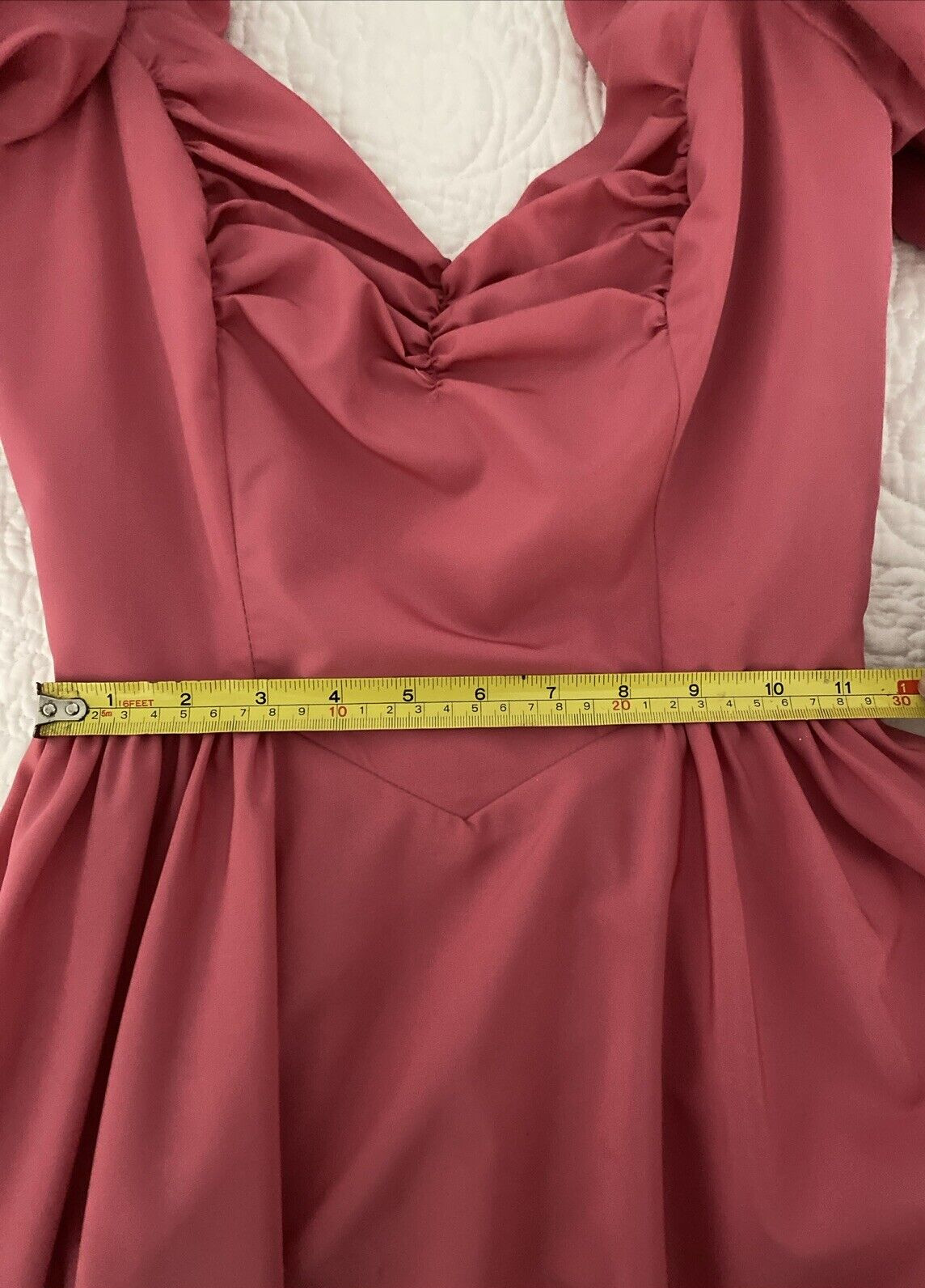 VTG International Ladies Garment Workers Union Dress Pink Formal Ruffle Size 5