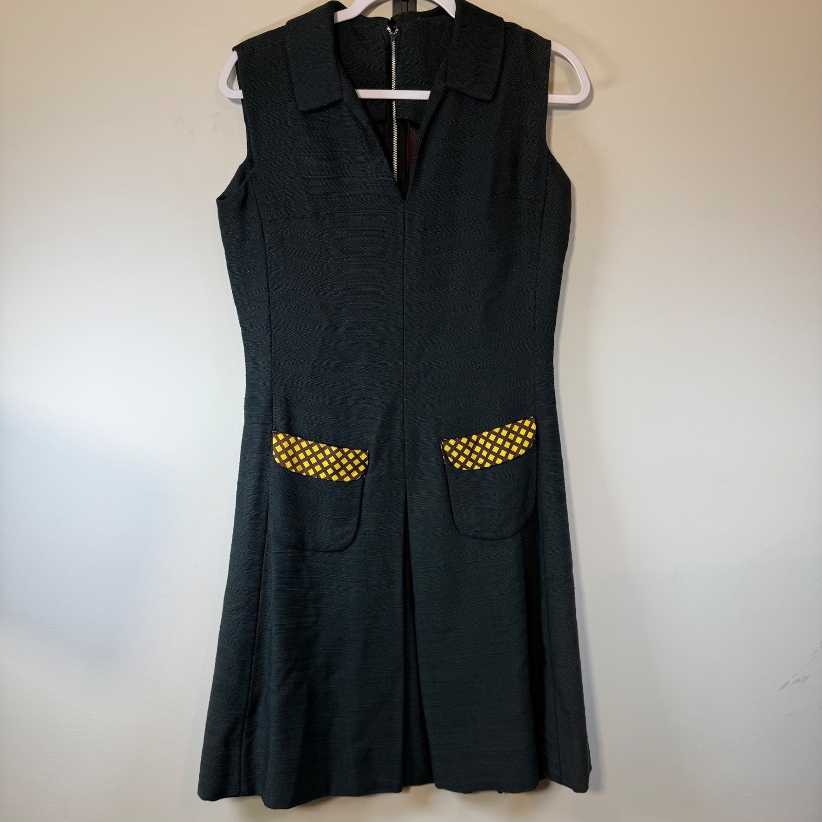 Good Richard Frontman Shift Dress Women Small Grey 60s Mod Union Made Pocket