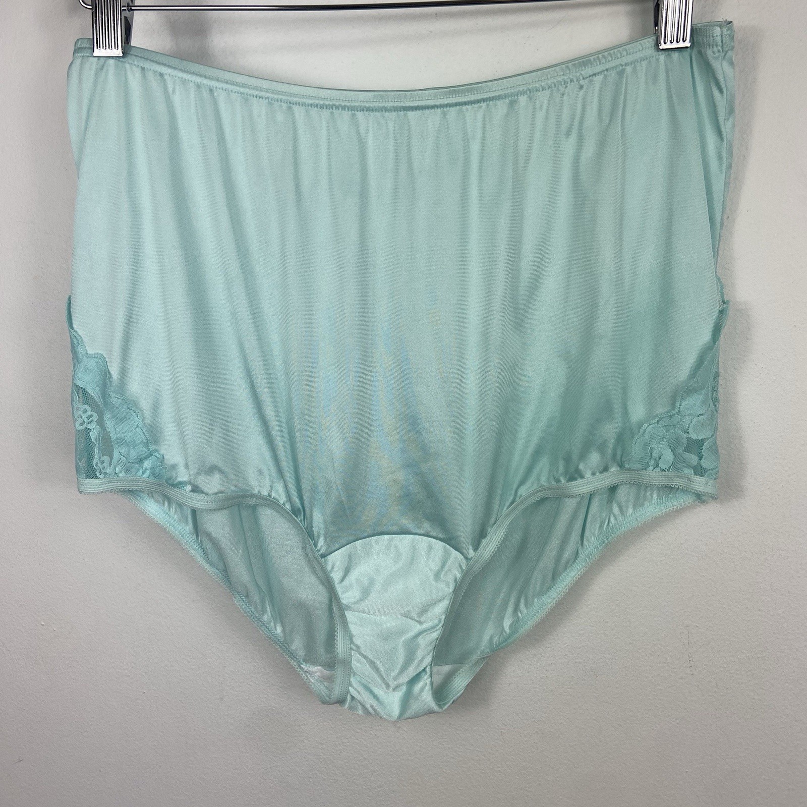 2 Pairs Vintage Vanity Fair 8 / 2XL Silky Panties Lace Nylon Semi Sheer 13-001