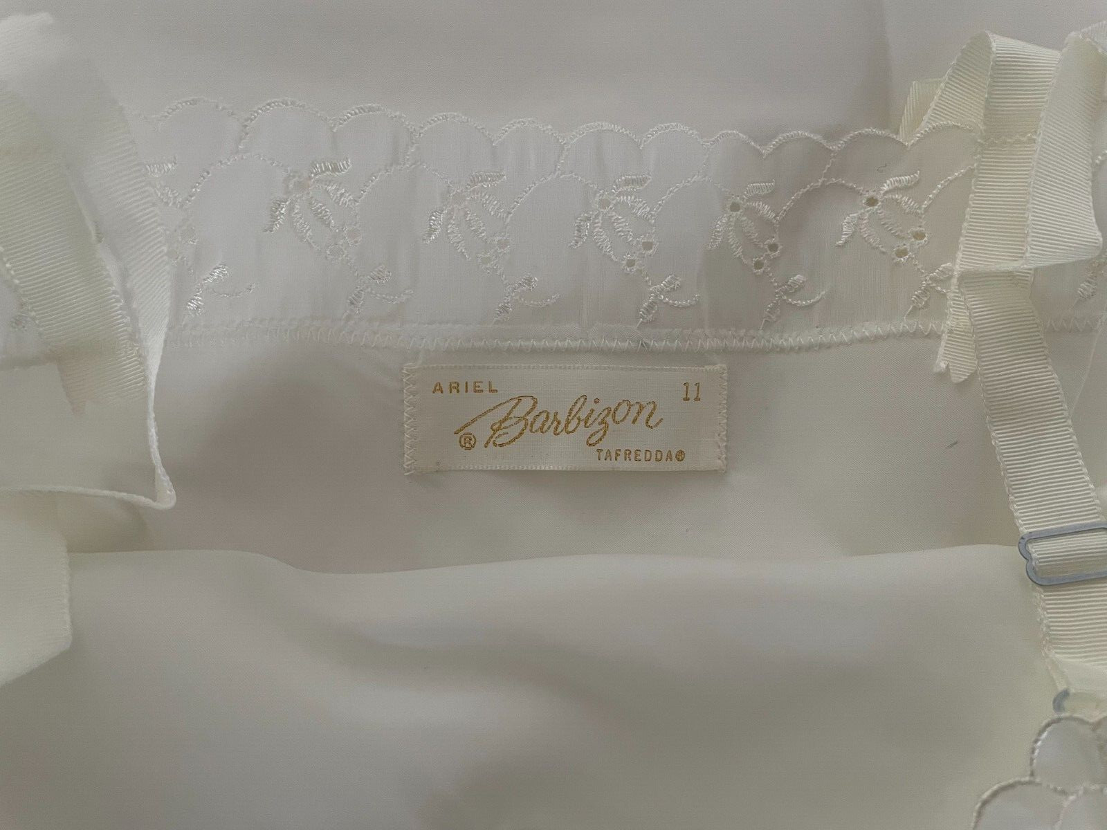 Vintage Retro Ariel Barbizon Tafredda Full Length Off White Slip