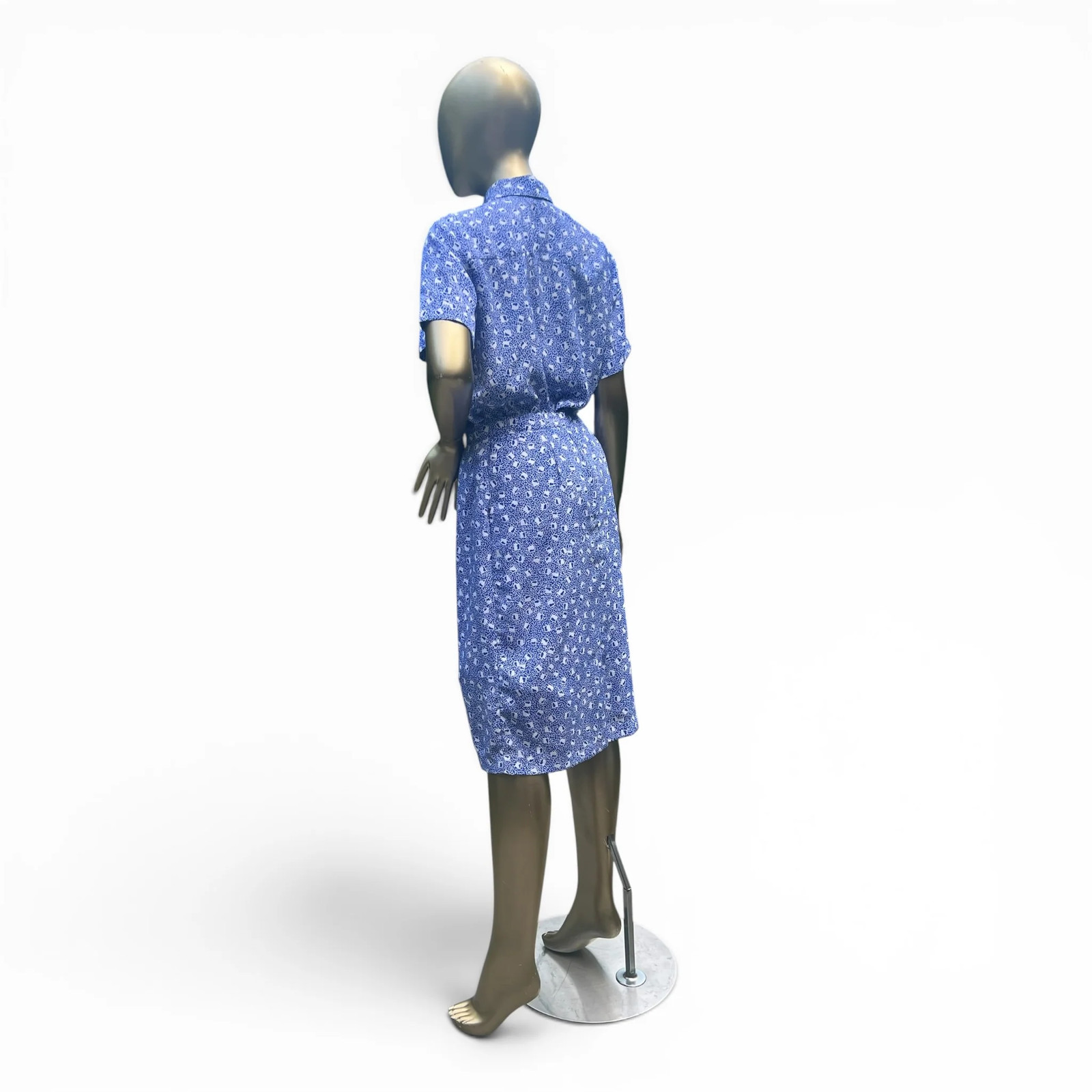 Authentic Vintage 2-Piece Co-Ord All-Over Pattern Skirt & Top 80s, Size S
