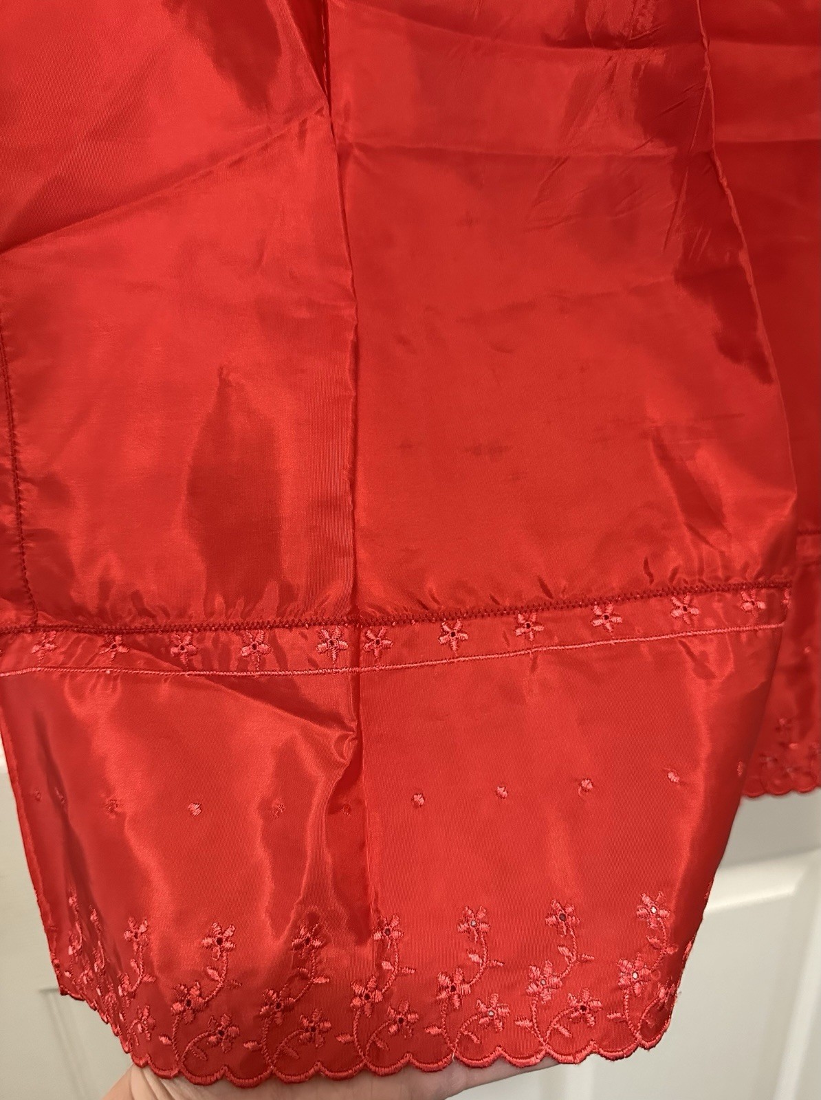 Vtg Charmode Sears Slip Skirt Red Sz Medium Retro