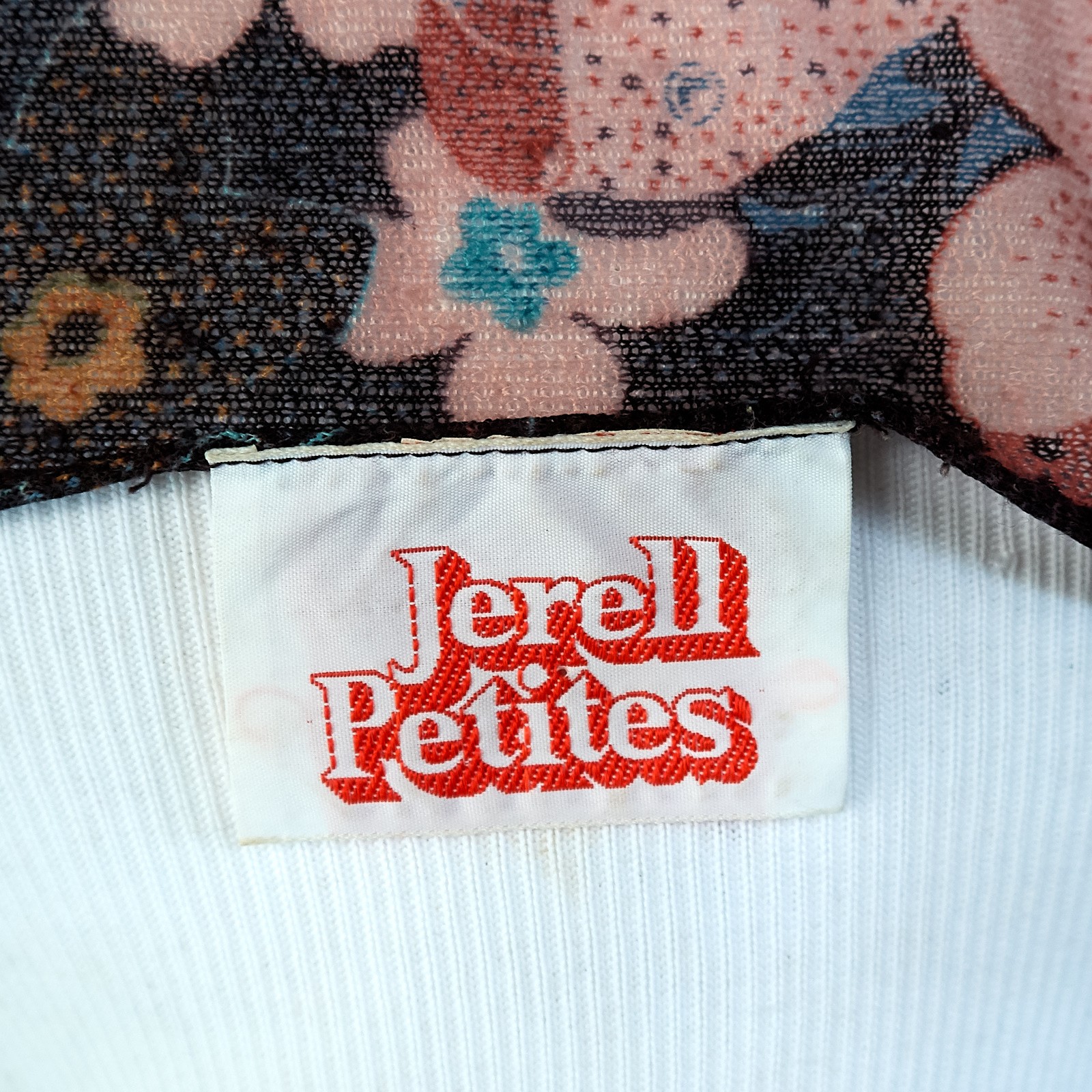 VTG 70s 80s Jerell OUTSTANDING Floral Bird Novelty Print Cinched Slv Dress S/M