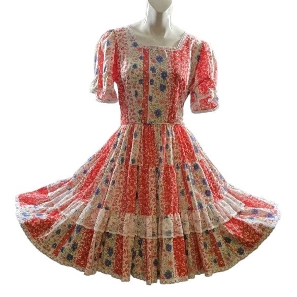 Vtg 60’s Rockmount Ranch Wear Tru-West Western Prairie Square Dance Dress! 13