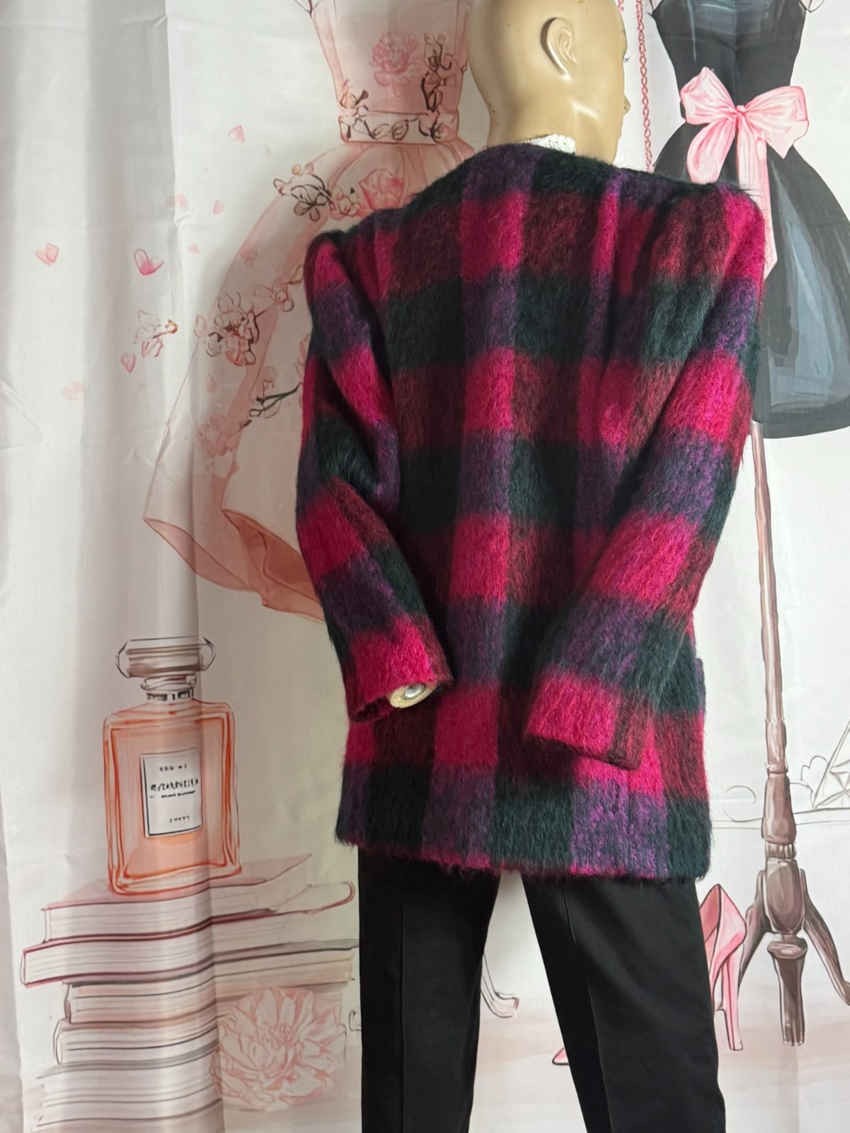 Mohair Jacket Ungaro Solo Donna 80s 40 42 Made In Italy Designer Vintage