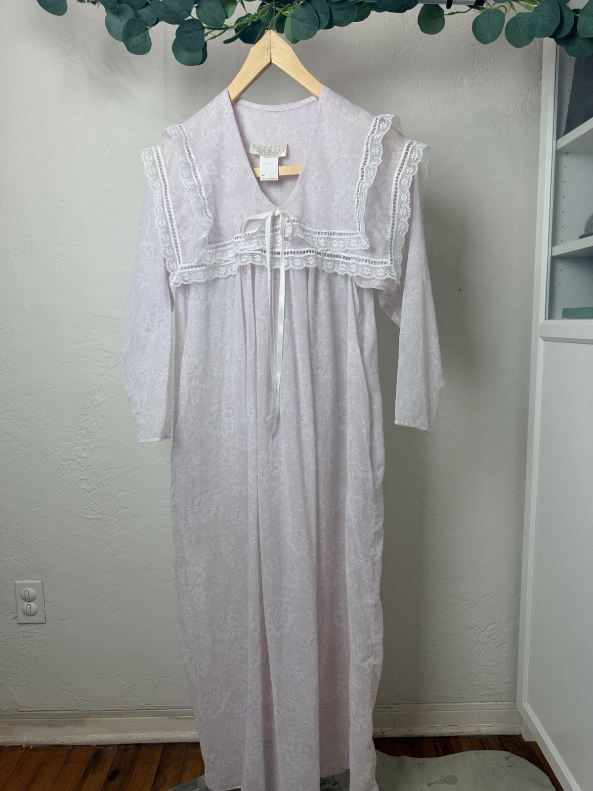 Vintage Gunne Sax by Jessica McClintock Pink Floral Nightgown | Cottagecore Sml