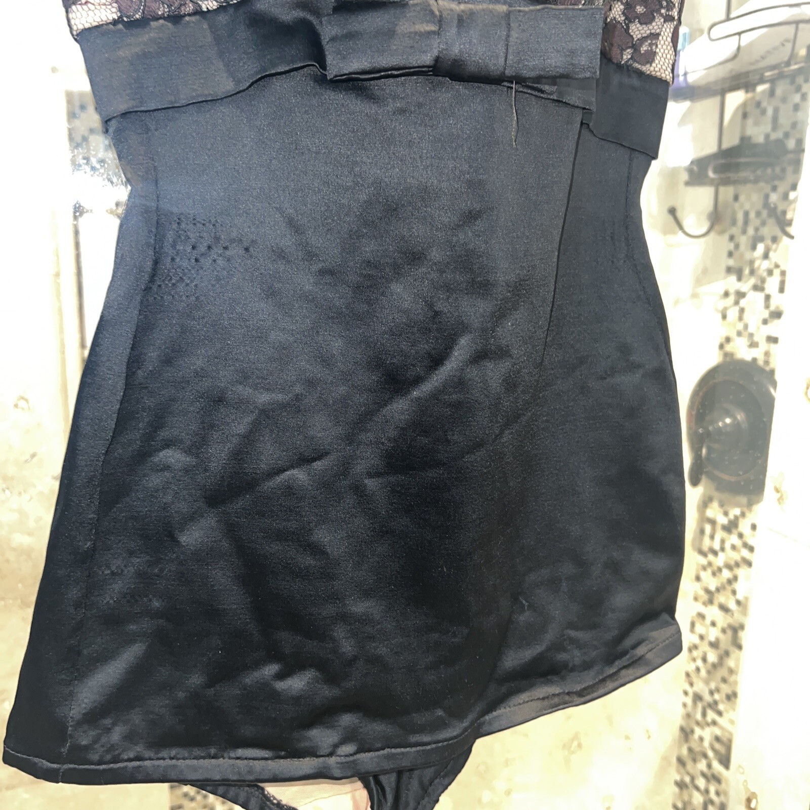 vtg 1950/60’s brown womens swimsuit catalina california Lace Top Curvey READ