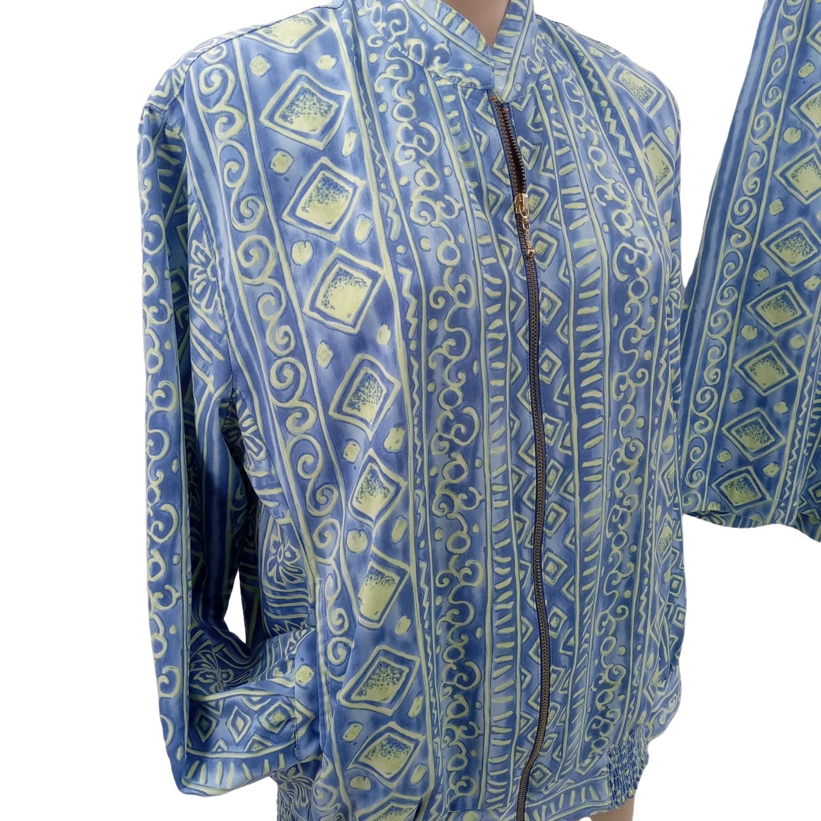 Vintage Lori of California Jacket Shorts Set M 10 Shoulder Pads Zip Front 80s