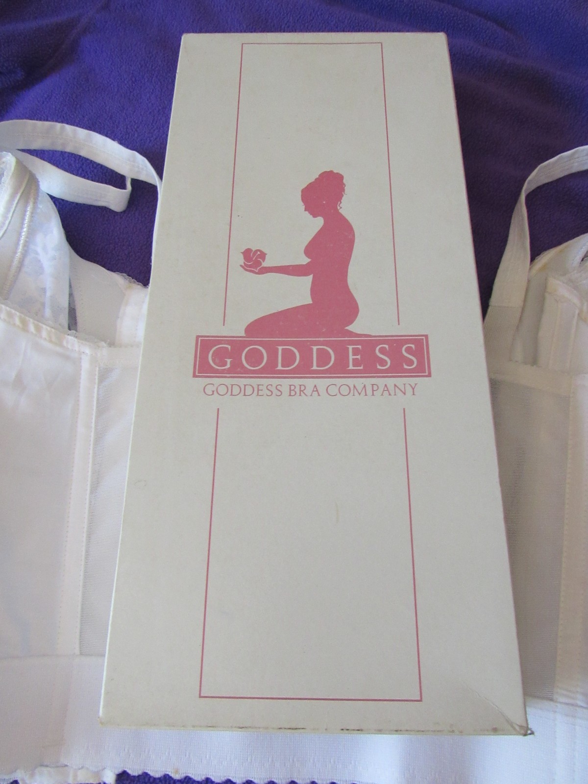 VINTAGE 1950’S Longline? BULLET BRA 44D Front Closure BY GODDESS W/BOX/Tag-NOS