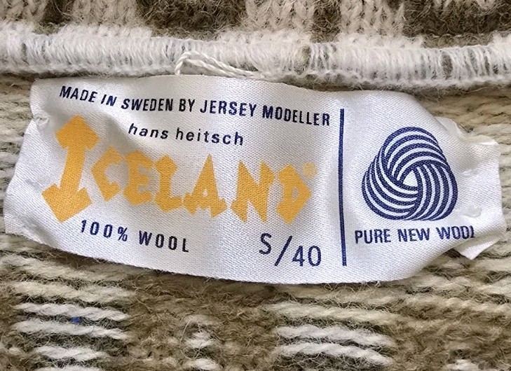 Vtg Iceland Jersey Modeller 100% Lambswool Knit Cardigan Sweater! S