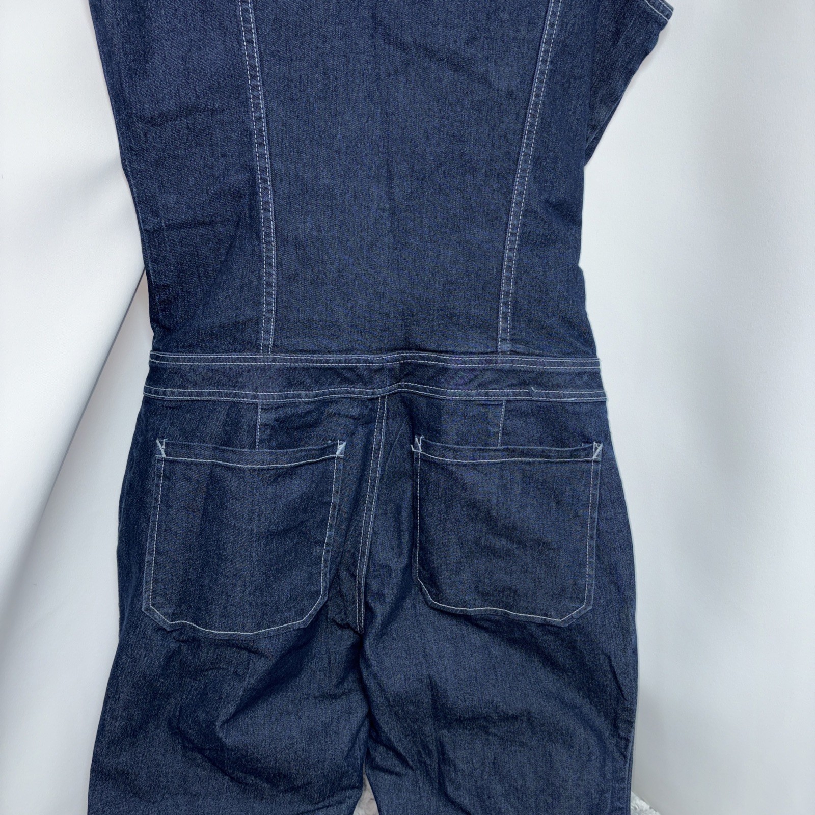 Vintage Sergio Valente Denim Cropped Jumpsuit Size 32 (12-14)