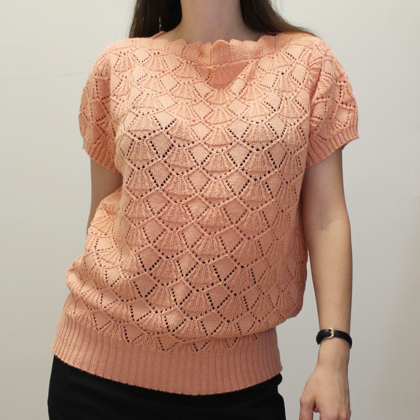Vintage 70s Knit Sweater Tee by Kenneth Too!