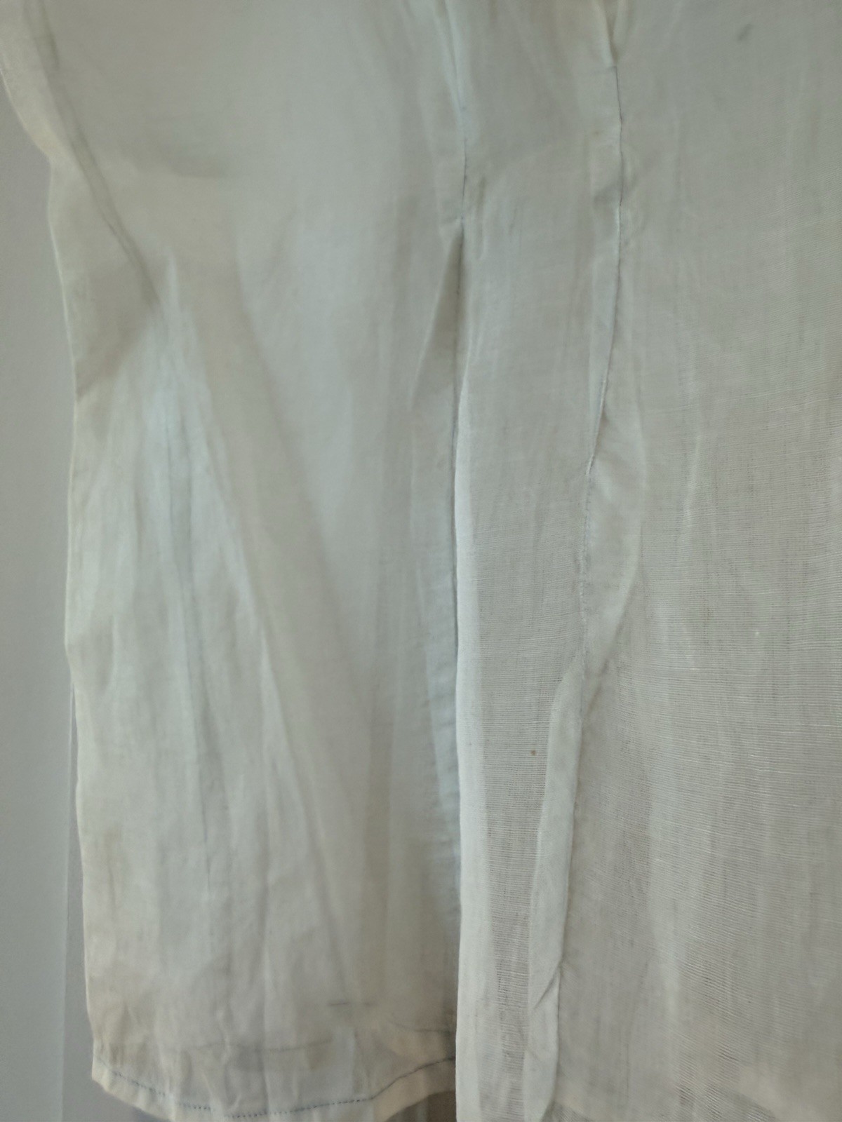 Vintage 1930s Sheer Blue Organdy Blouse Embroidered Lace Ruffle Collar Art Deco