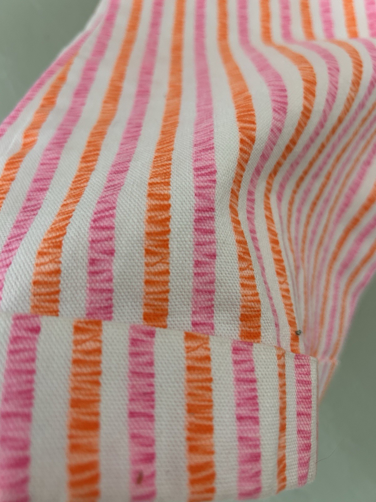 Vintage Pan Trends Flare Bell Bottom Pants Cuff Sz9/10 Candy Stripe Pink Orange