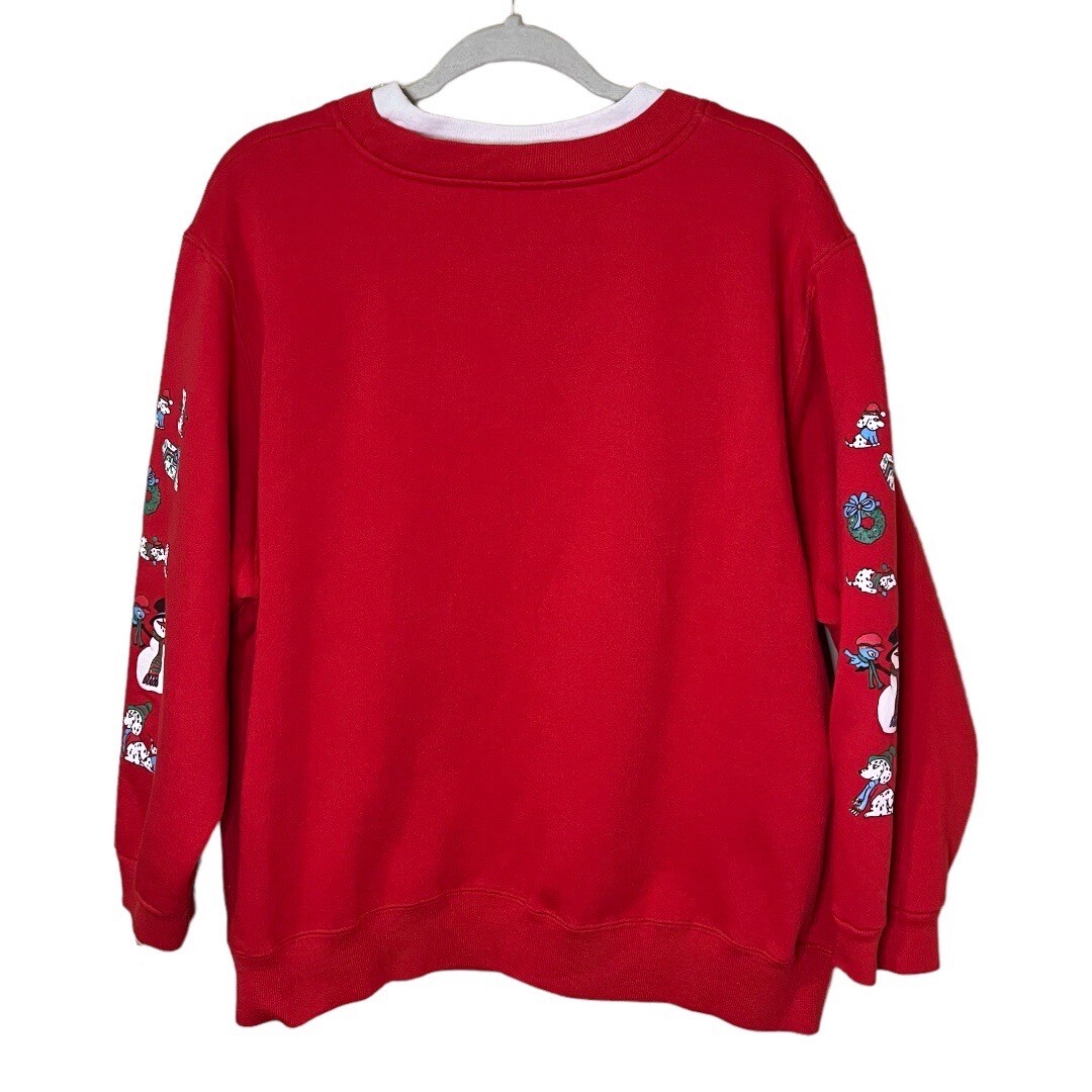 VTG YS AMERICA Joy Graphic Ringer Christmas Sweatshirt