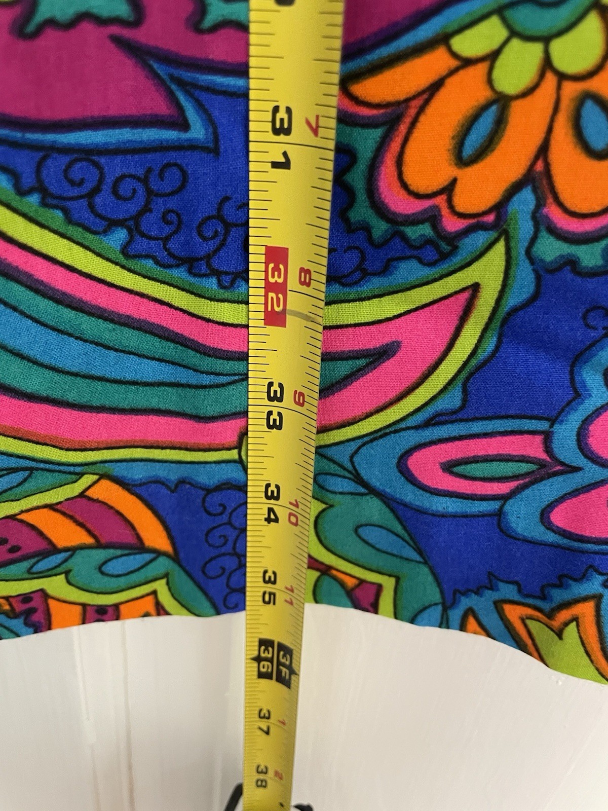 Vintage 1970’s Mod Floral Print Button-Up Dress Vibrant Neons