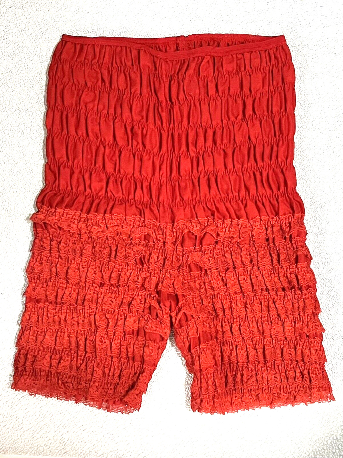VINTAGE PARTNER PLEASE BY MALCO MODES? SQUARE DANCE MEDIUM RED RUFFLED BLOOMERS