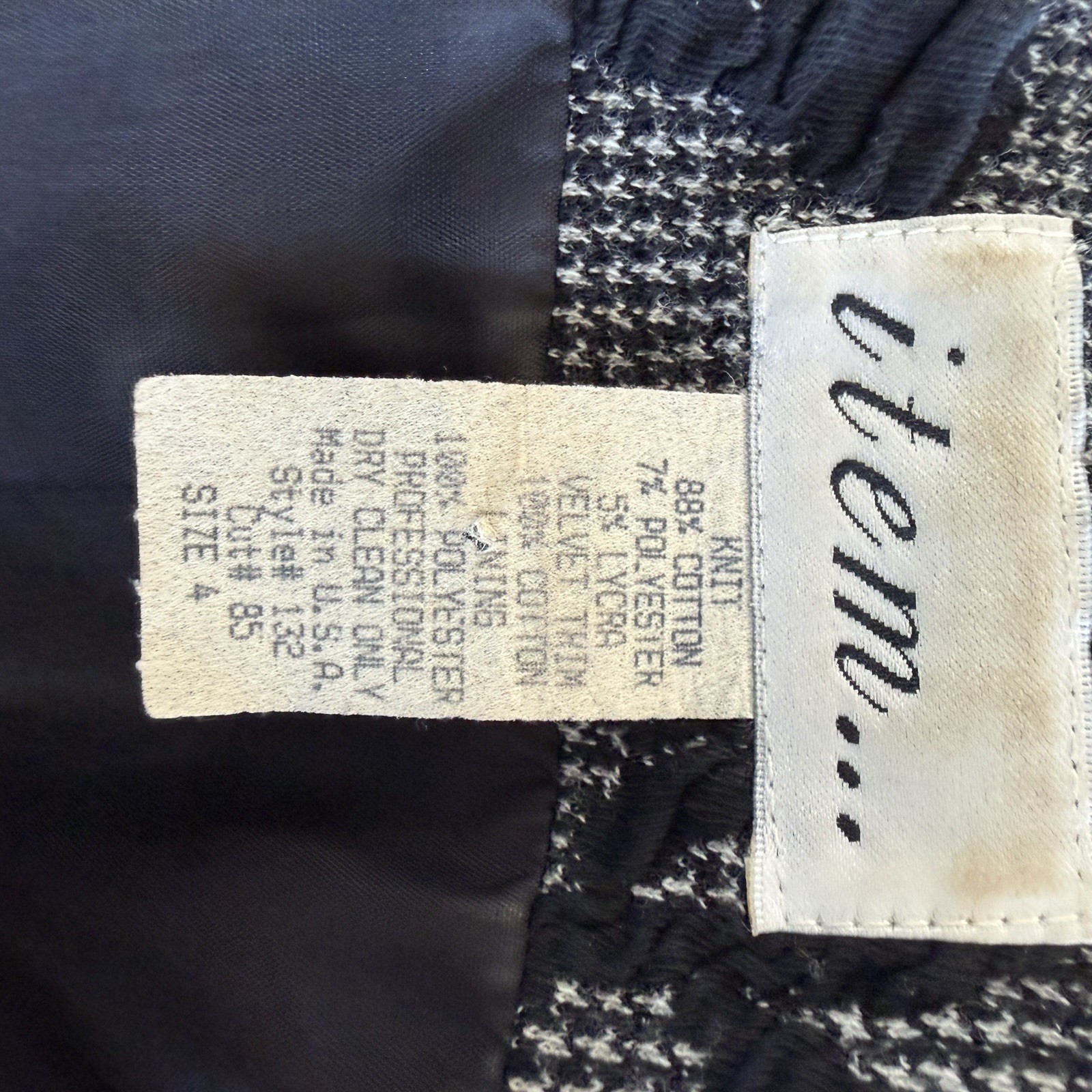 Vintage 1980’s Item Jacket Blazer Coat Black Velvet Trim Women’s Size 4 USA Made