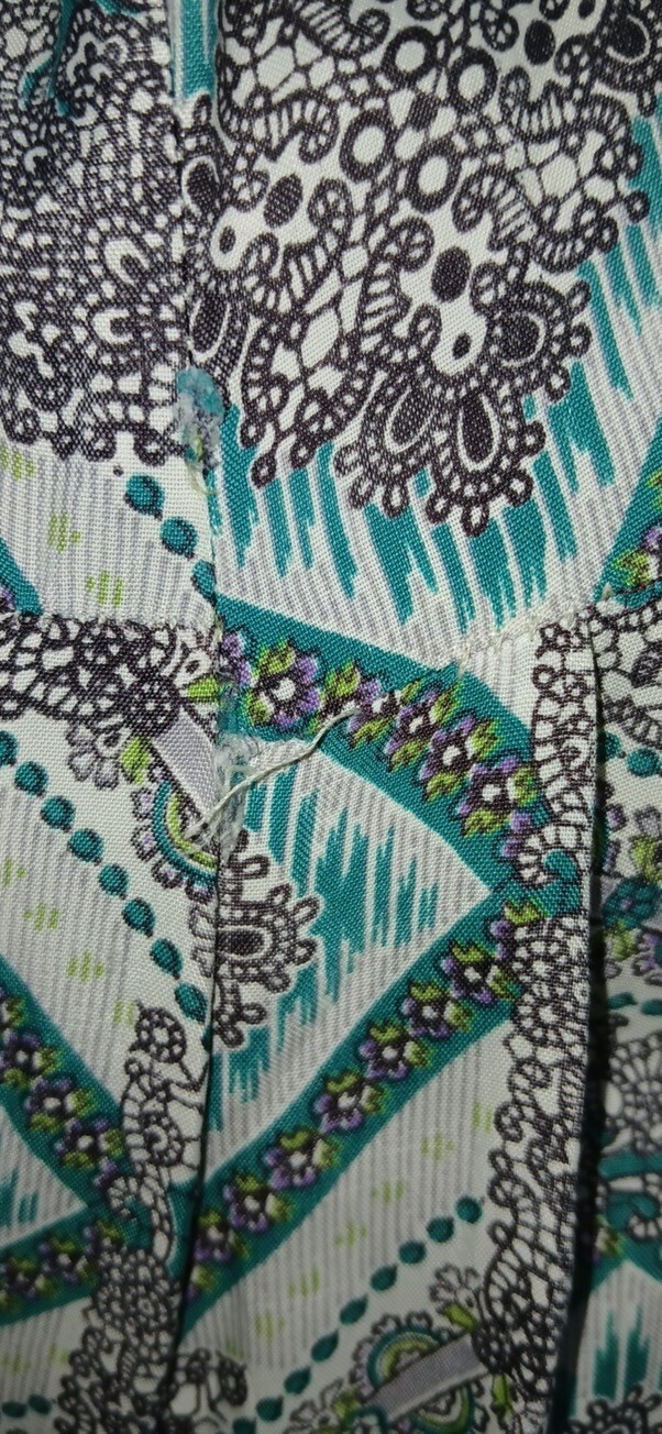 Unique & Flattering 40s handmade Rayon dress with cute tie around neck.Must See!