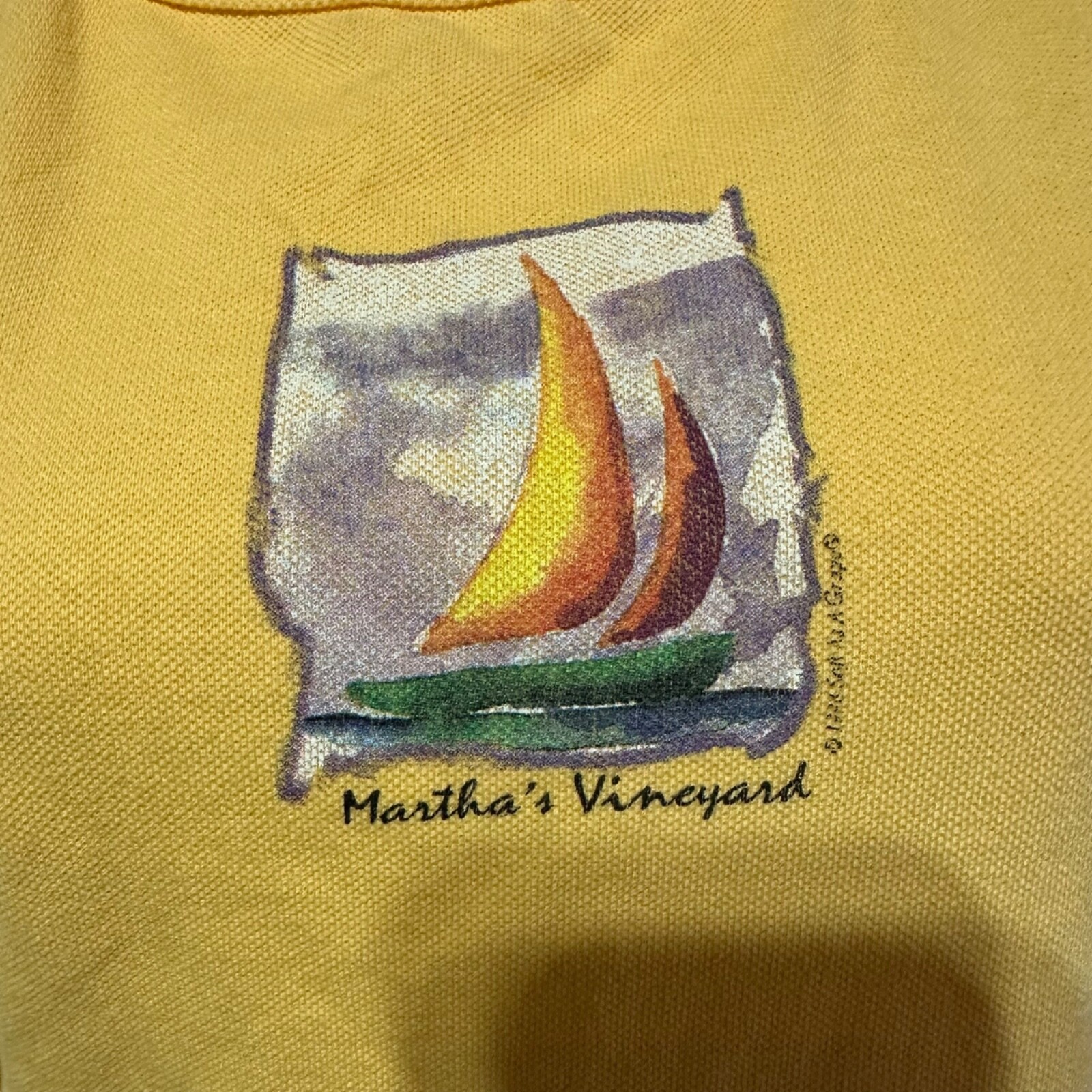 VINTAGE Martha’s Vineyard Women’s Shirt Sleeveless Size M – Made in USA 1998