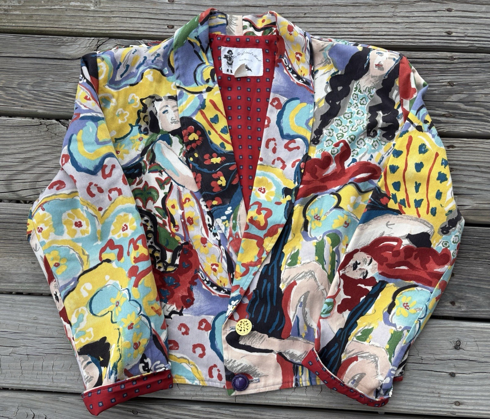 Vintage~Artsy My Boyfriend’s Back /Santa Monica, California Custom Ladies Blazer