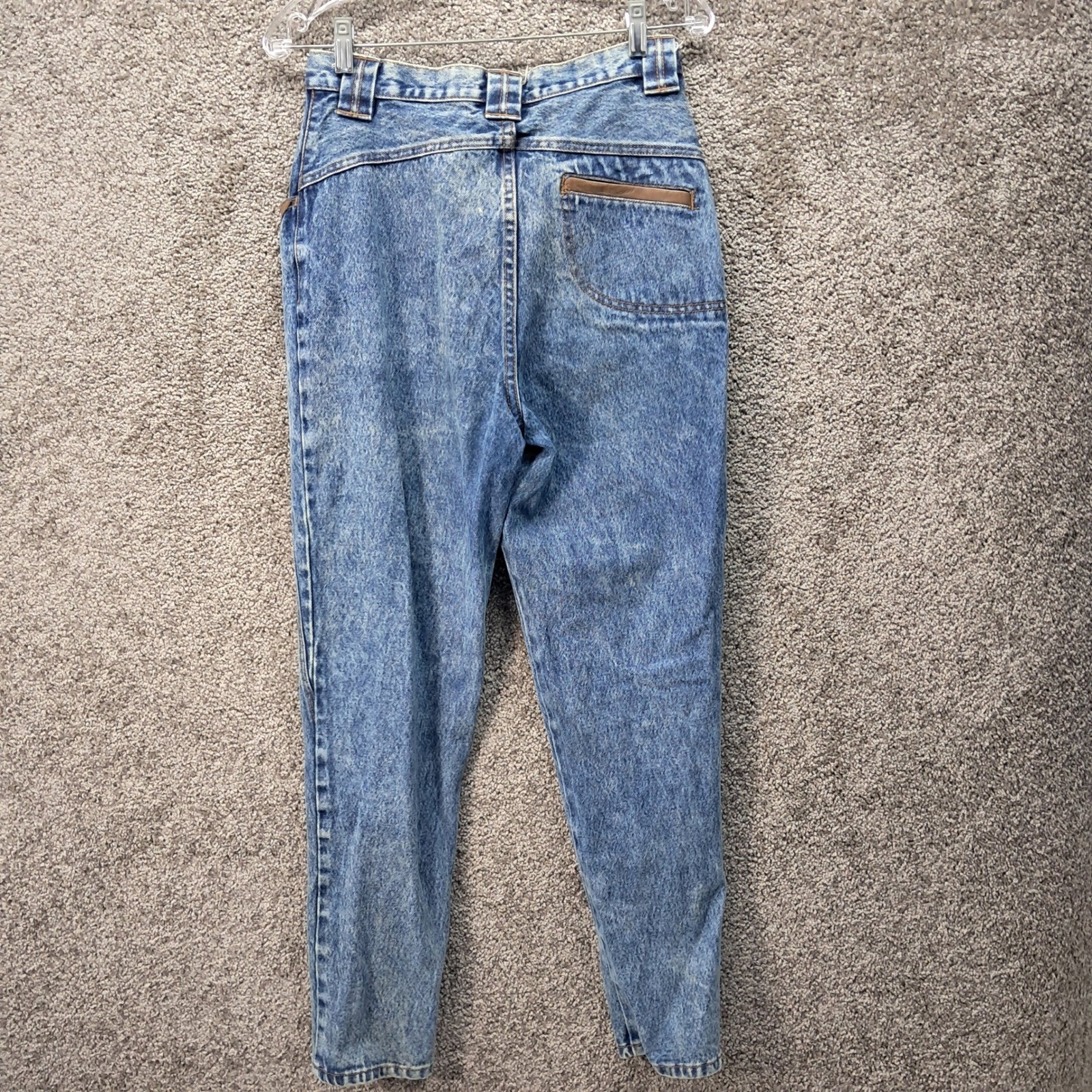 Rio by Stephanie Maison Vintage Acid Wash High Waist Tapered Jeans Blue Sz 11