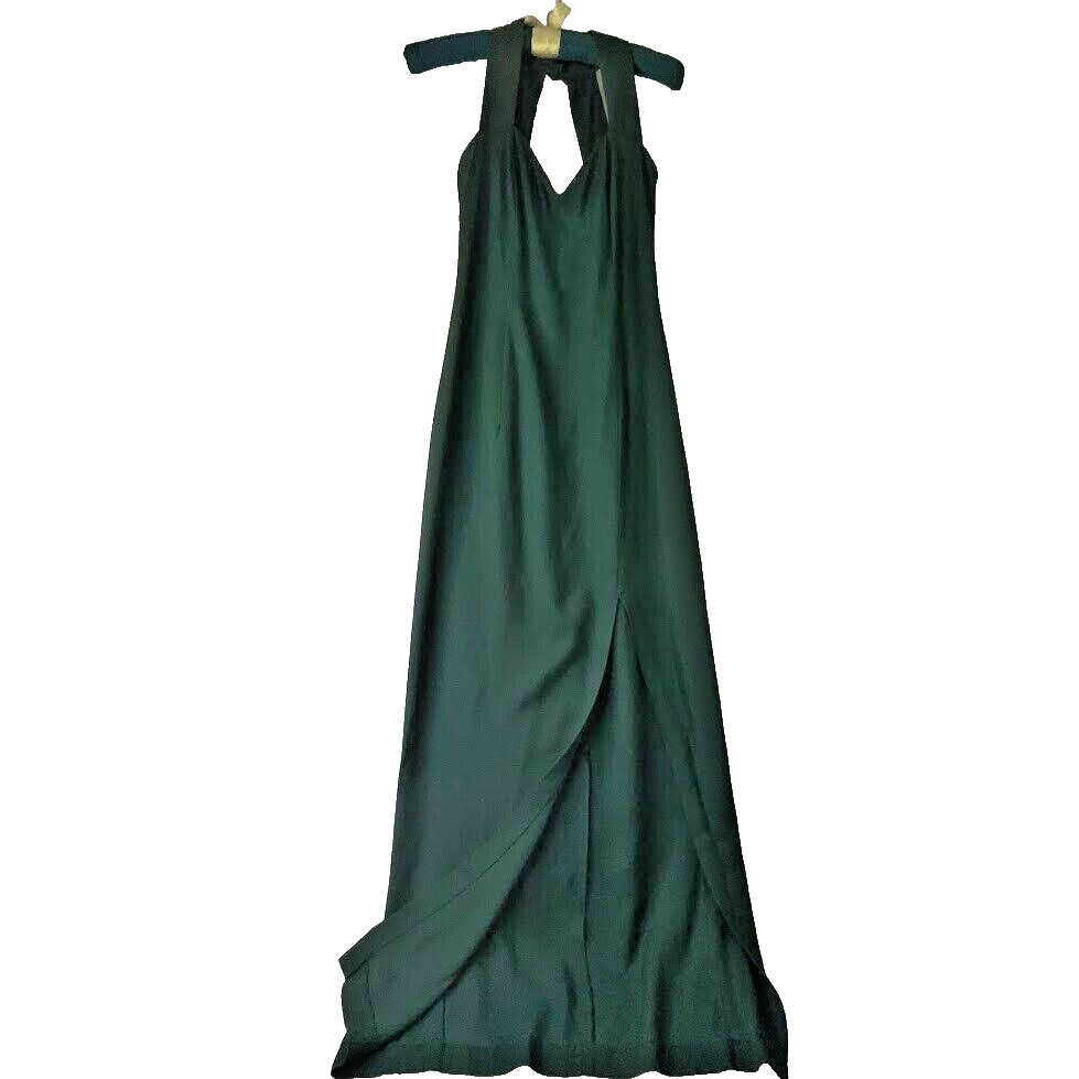 Jessica McClintock Forest Green Gown Size 3/4 Prom Wedding Bridesmaid MOB Bridal
