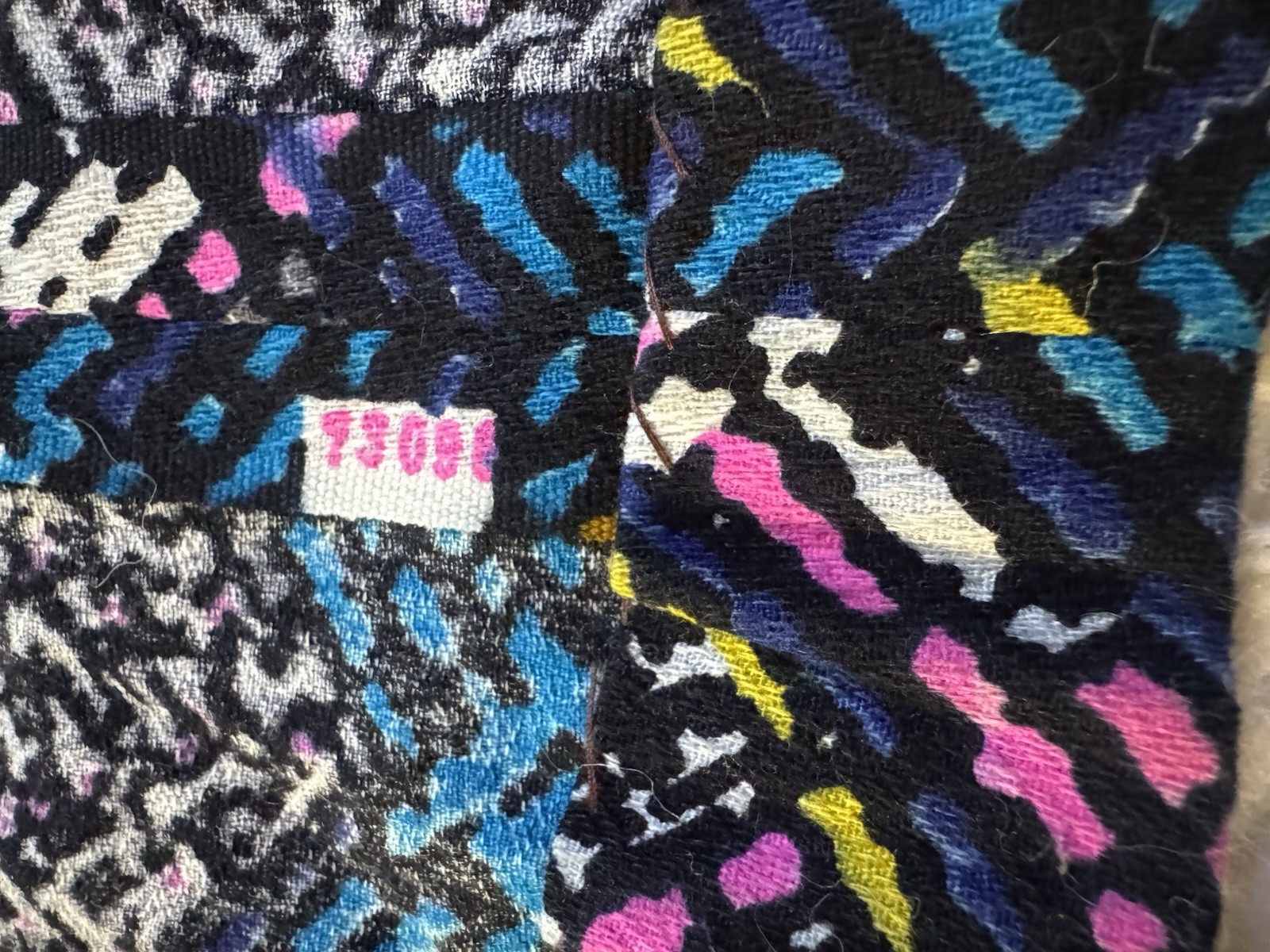 Vtg 60s Psychadelic Print A Line Maxi Skirt Geo Art Cotton Pop Art Broadcloth M