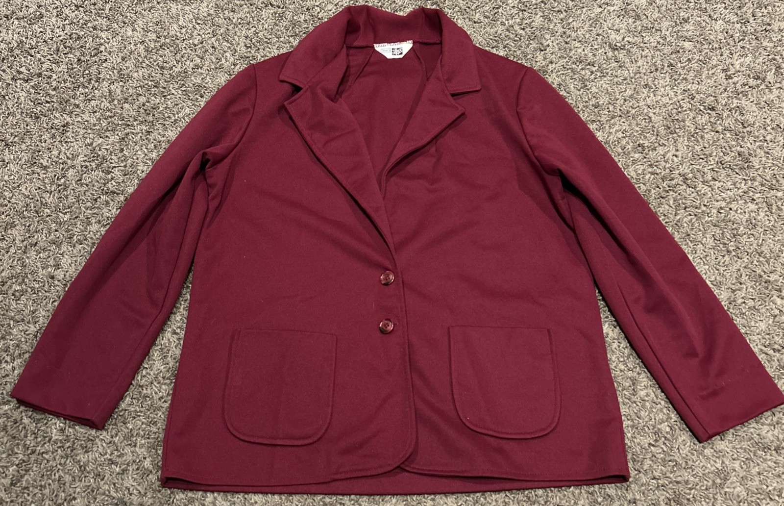 VTG 'The Fashion Place’ Sears Red Blazer Jacket 2 Pocket 2 Button A49