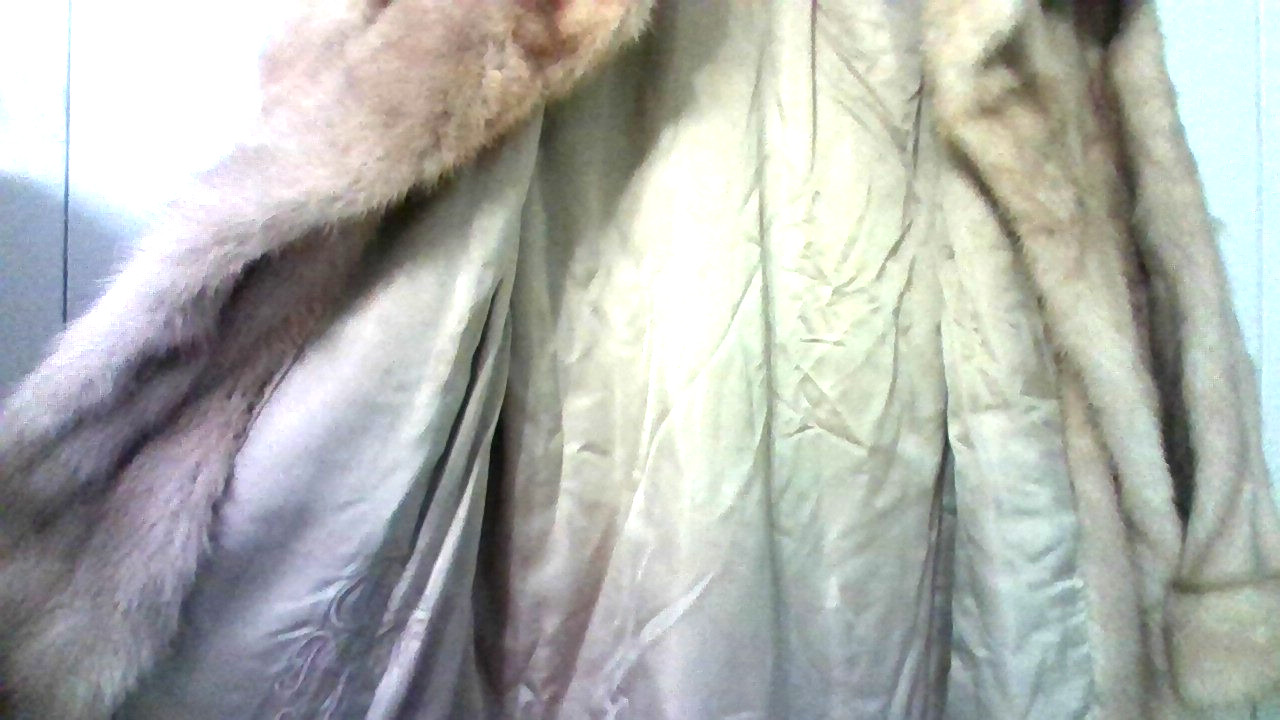 Antique 1950s Blonde Mink Coat Lined Warm Knee Length Lining Needs Some Repairs