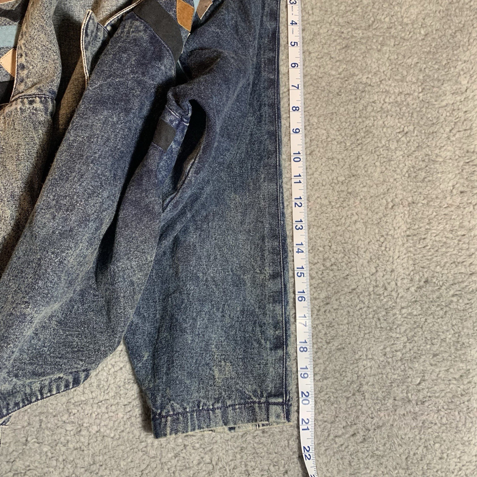 Vintage Camarim Denim Skirt Set 80s Acid Wash Jacket Western Patchwork Size 6