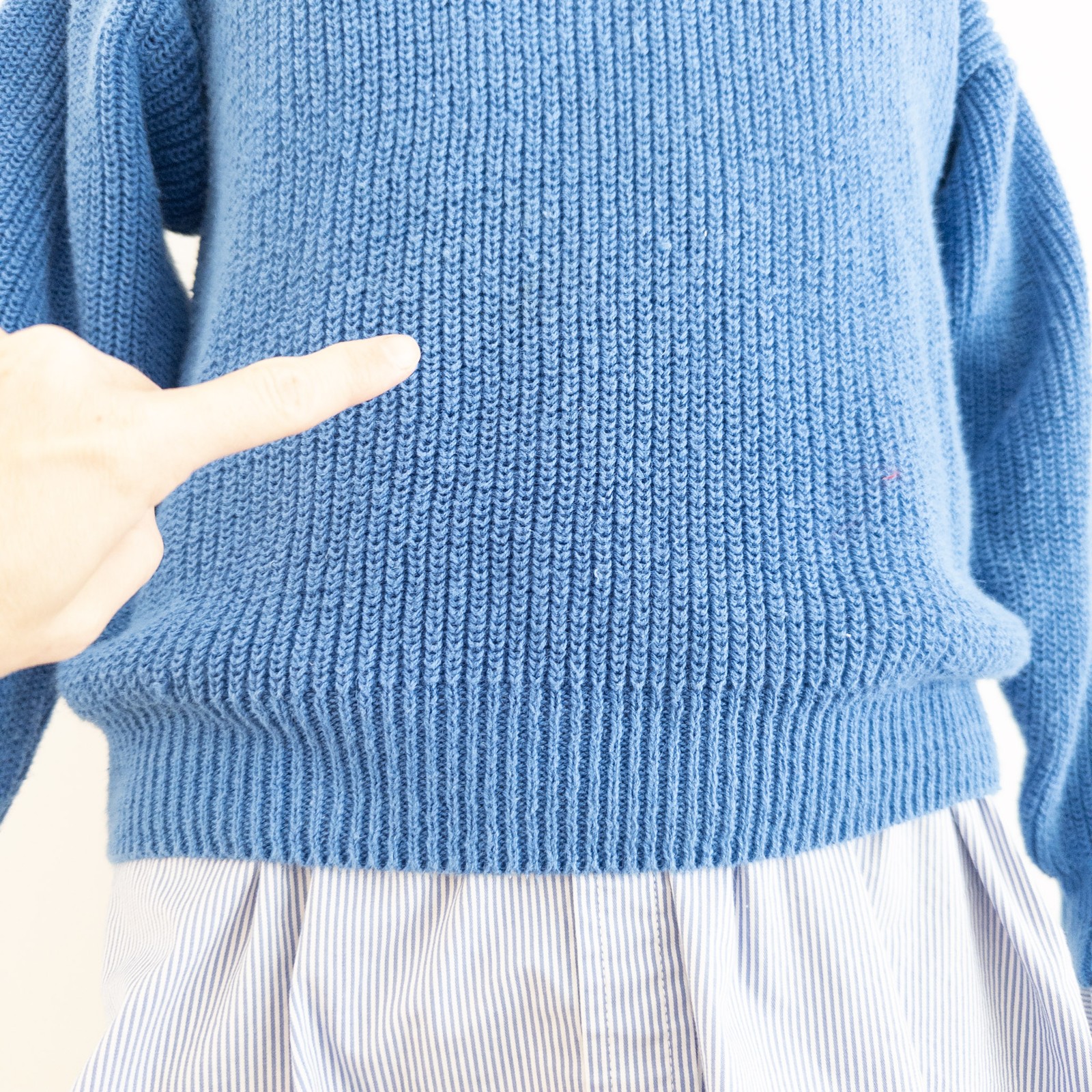 Bugle Boy Vintage Blue Knit Turtleneck Sweater BB Logo Size XS (youth 16-18) 90s