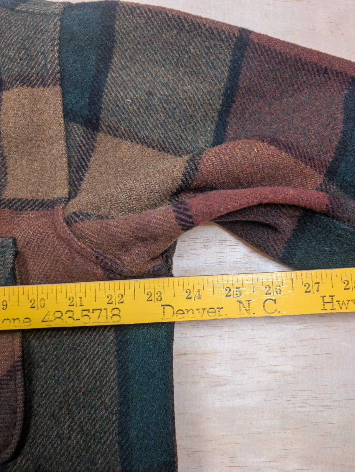 Vintage Fox Knapp Wool Coat Checkered Plaid USA Women’s Large 16