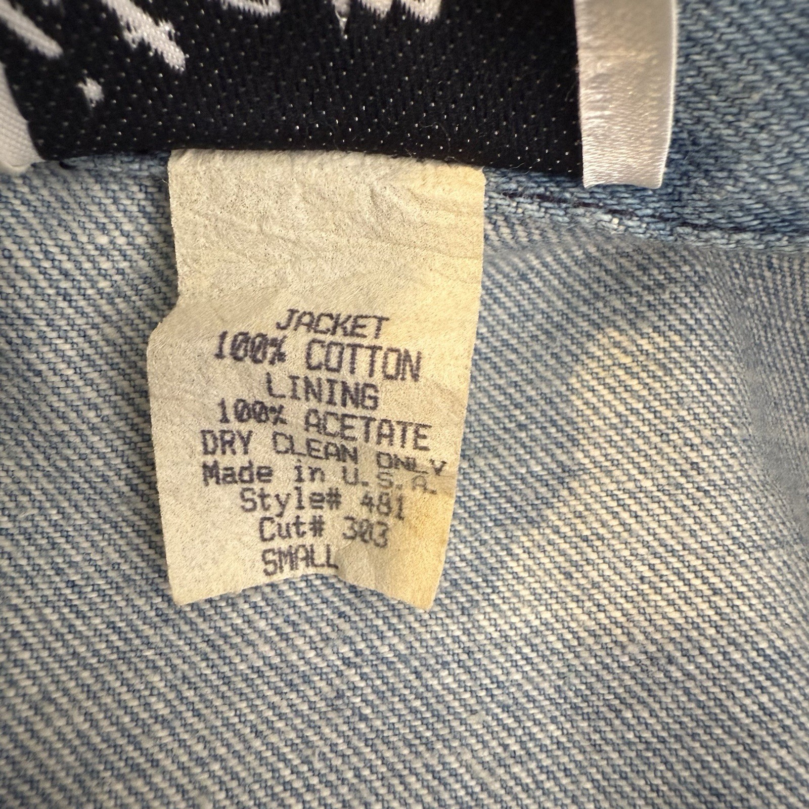 Vintage 80s Denim Western Oversized Jacket, Size S