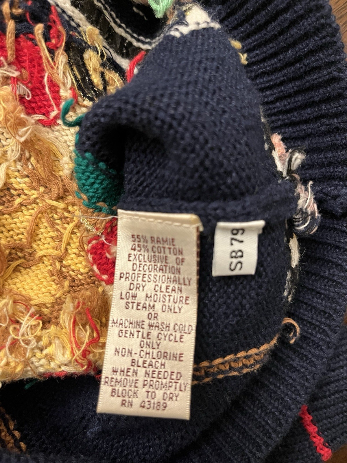 Vtg 90 Cardigan Sweater Susan Bristol Hand Knit Embroidery Novelty World Map M