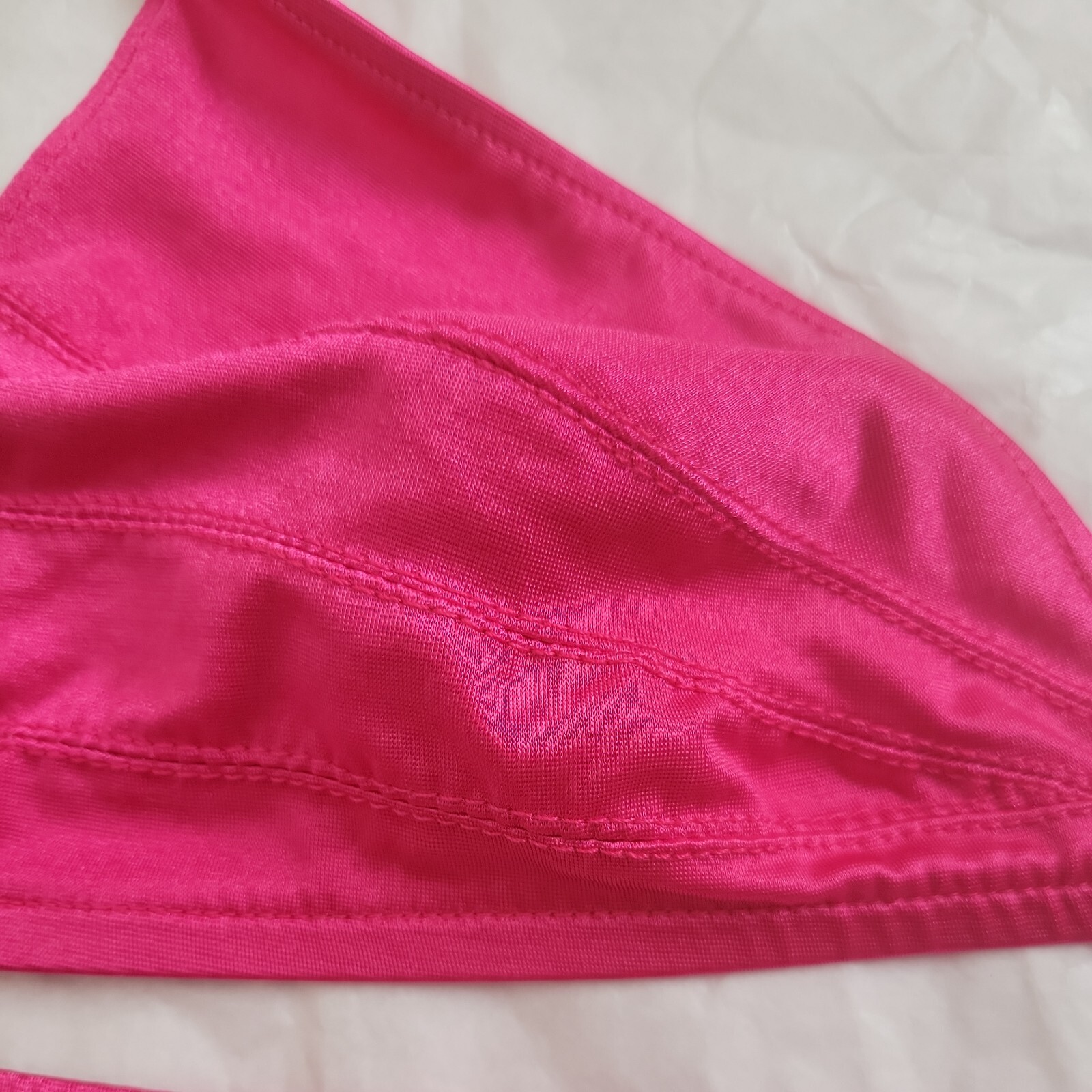 Authentic Vintage 80s High Tide Pink Bikini Jrs 11/12 Modern S