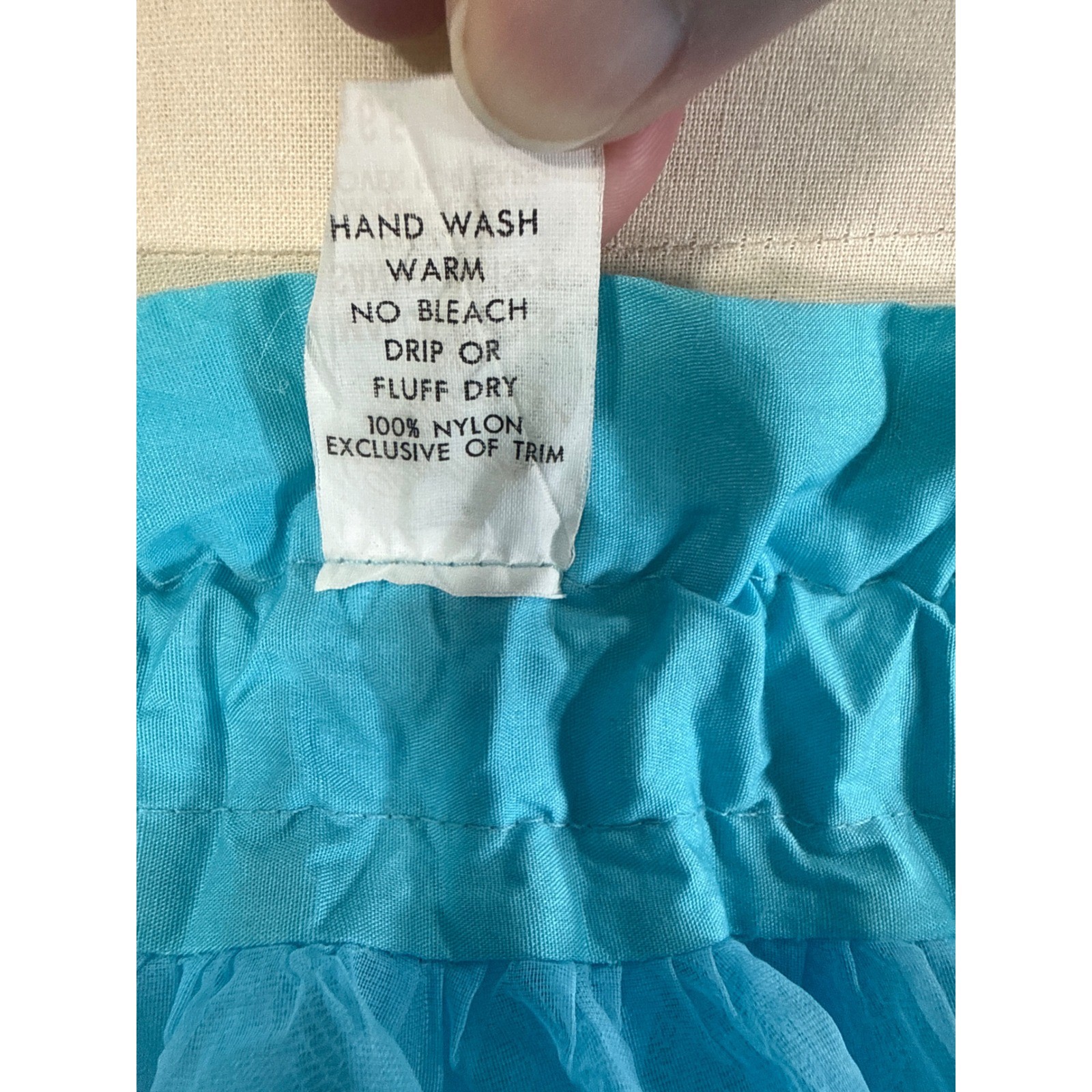 VTG Malco Modes Partners Please Turquoise Blue Petticoat 565 Crinoline Skirt S