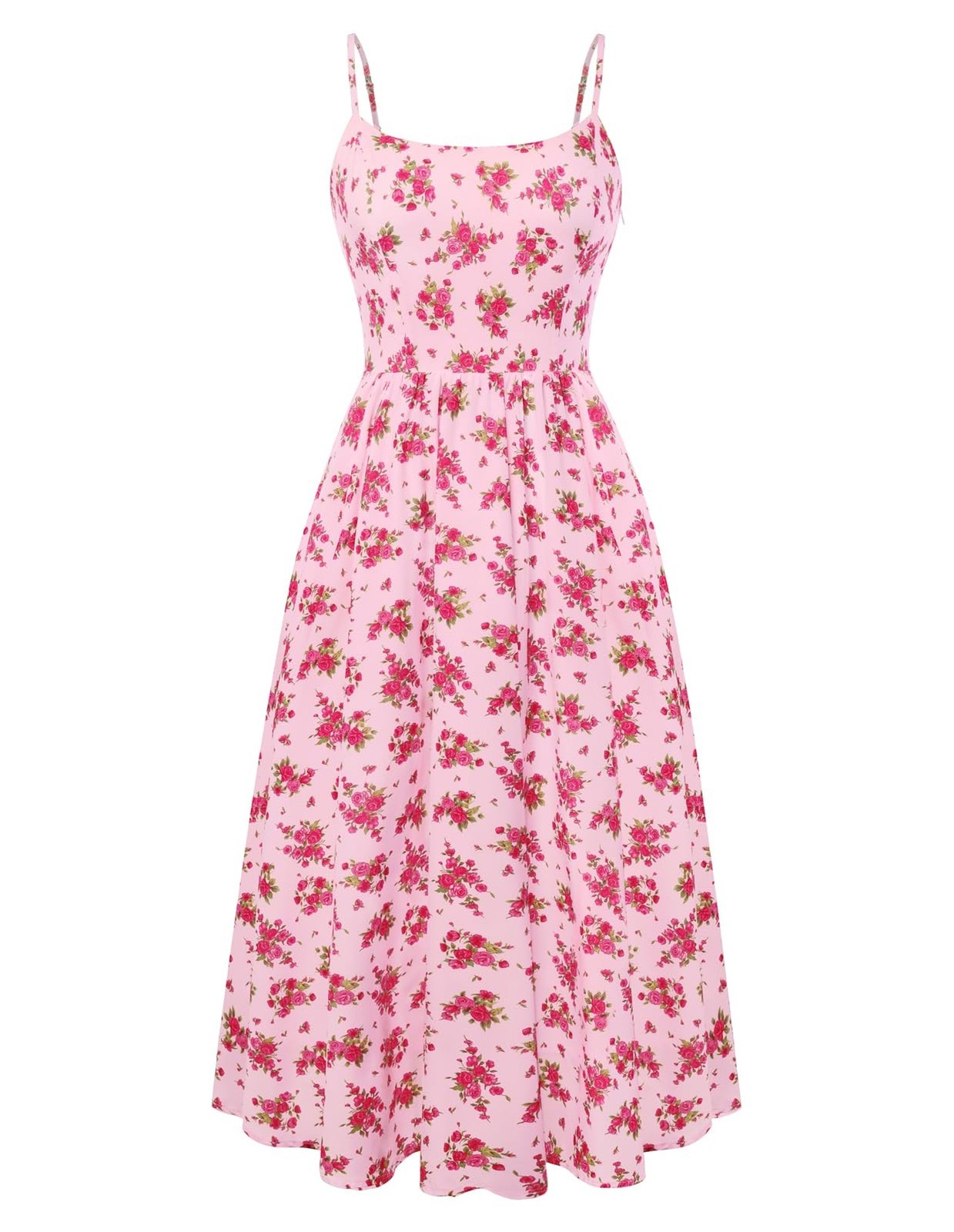 Belle Poque Floral Dress for Women 2026 Summer Sleeveless Midi Sun Dresses A-…
