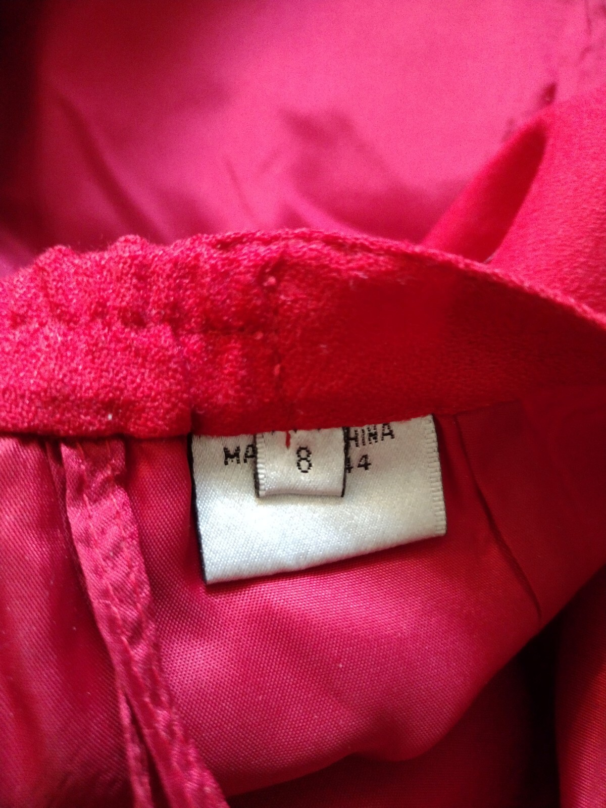 Vintage 1990s John Meyer of Norwick 2pc Red Jacket Faux Fur Cuffs Button Size 8P