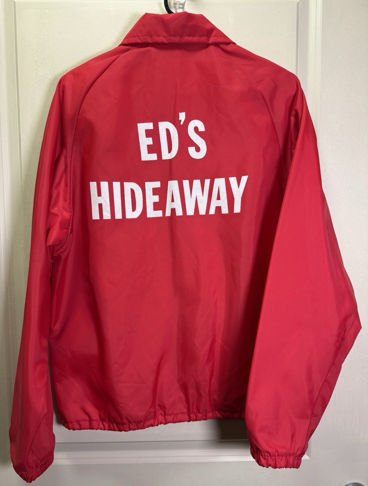 LARGE 70s Vintage Beth Embroidered Name Ed’s Hideaway Coach’s Style Jacket