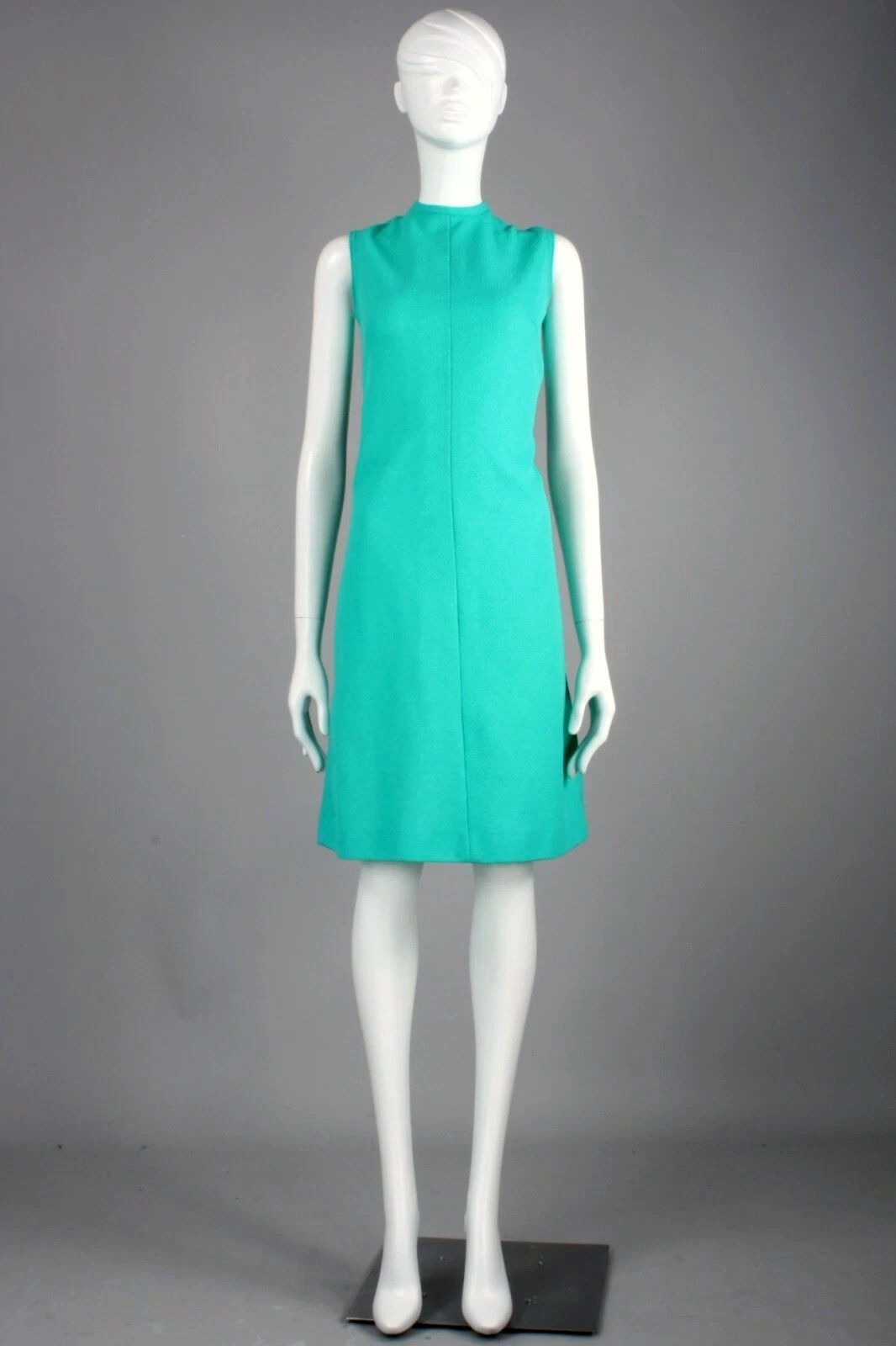 M Vintage 1960s Montgomery Ward Turquoise Dress + Jacket Set Mid Century MCM 60s