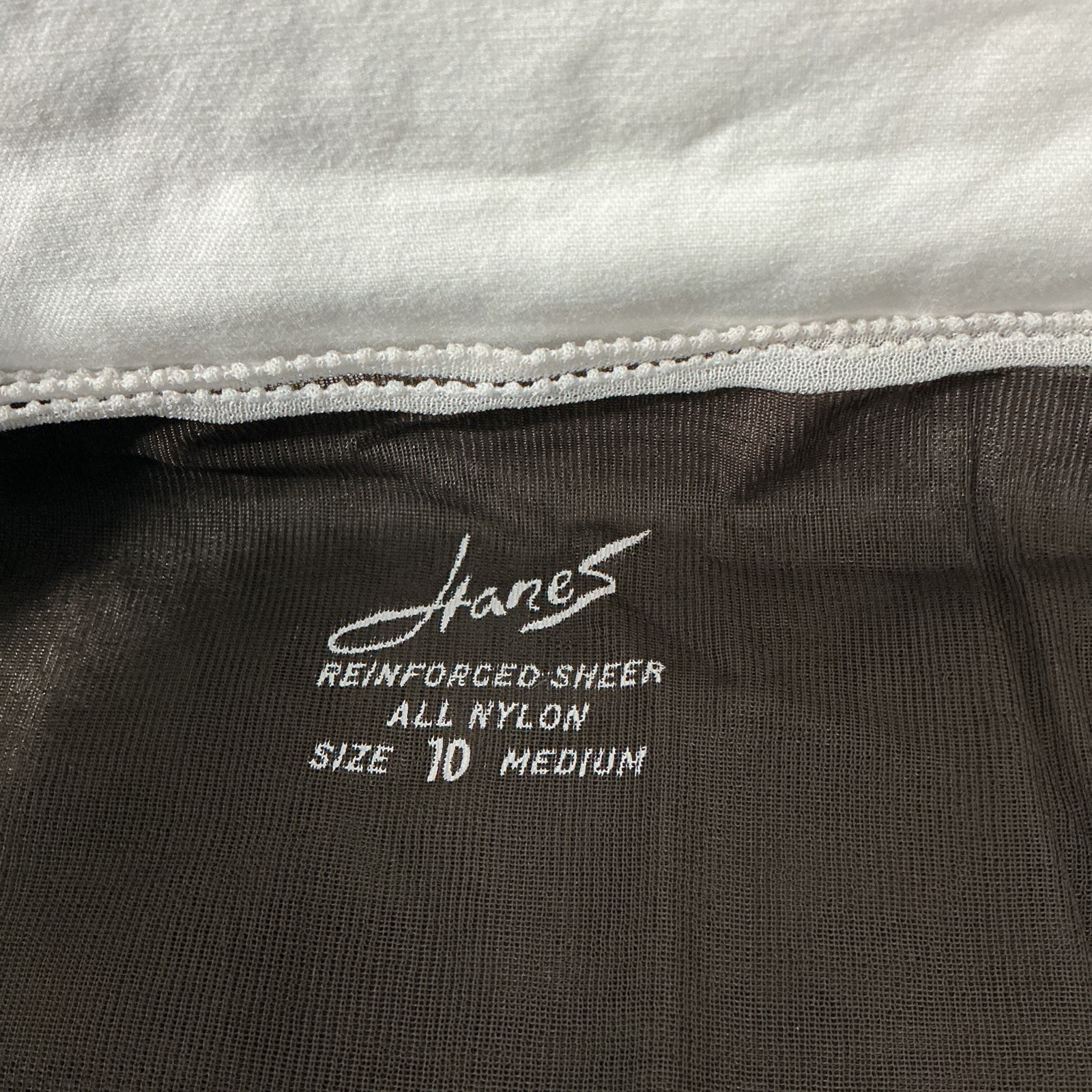 Hanes 415M 10M 1 Pair Stocking Barely Black Walking Sheer RHT VTG.
