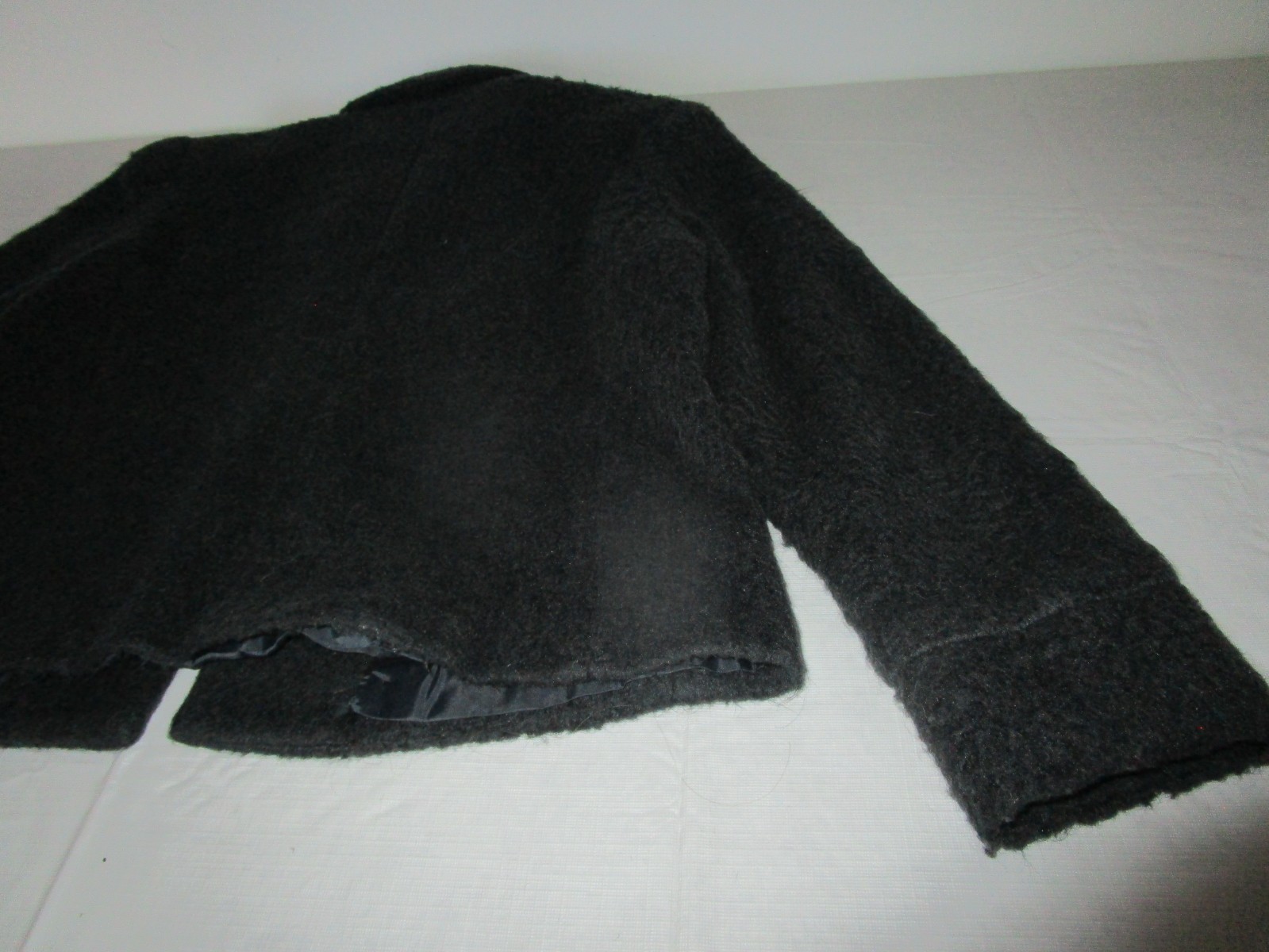 Adolfo Studio Petite Plush Cropped Wool Blend Lined Blazer Jacket Size 4P