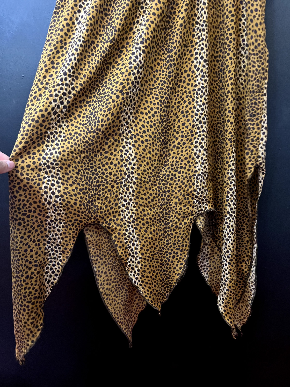 Vintage 1980s Costume Party Dress Flintstones Leopard Print Jungle Cave AU 8/S