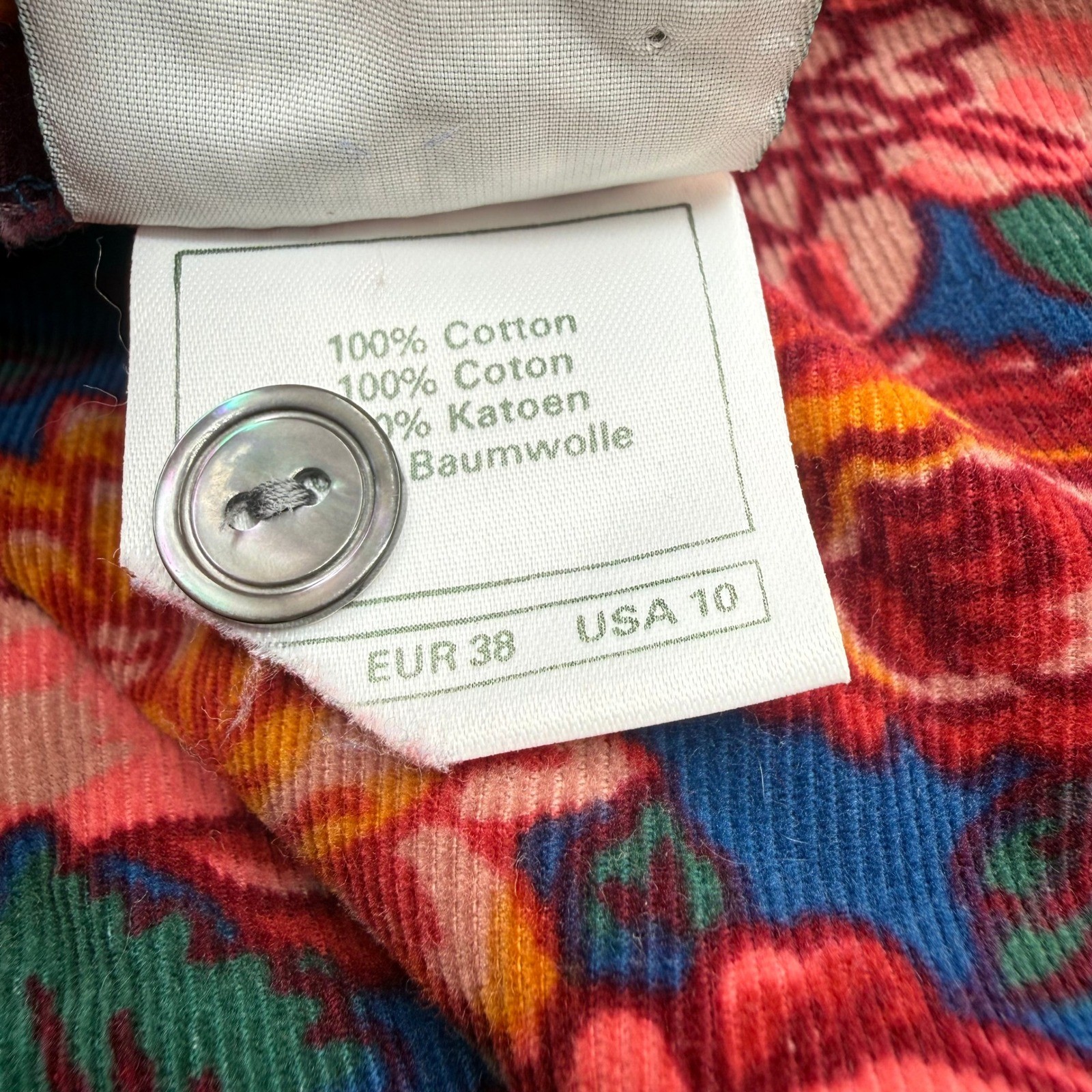 Vintage 80s Laura Ashley Floral Corduroy Drop Waist Dress ~ Great Britain US 10